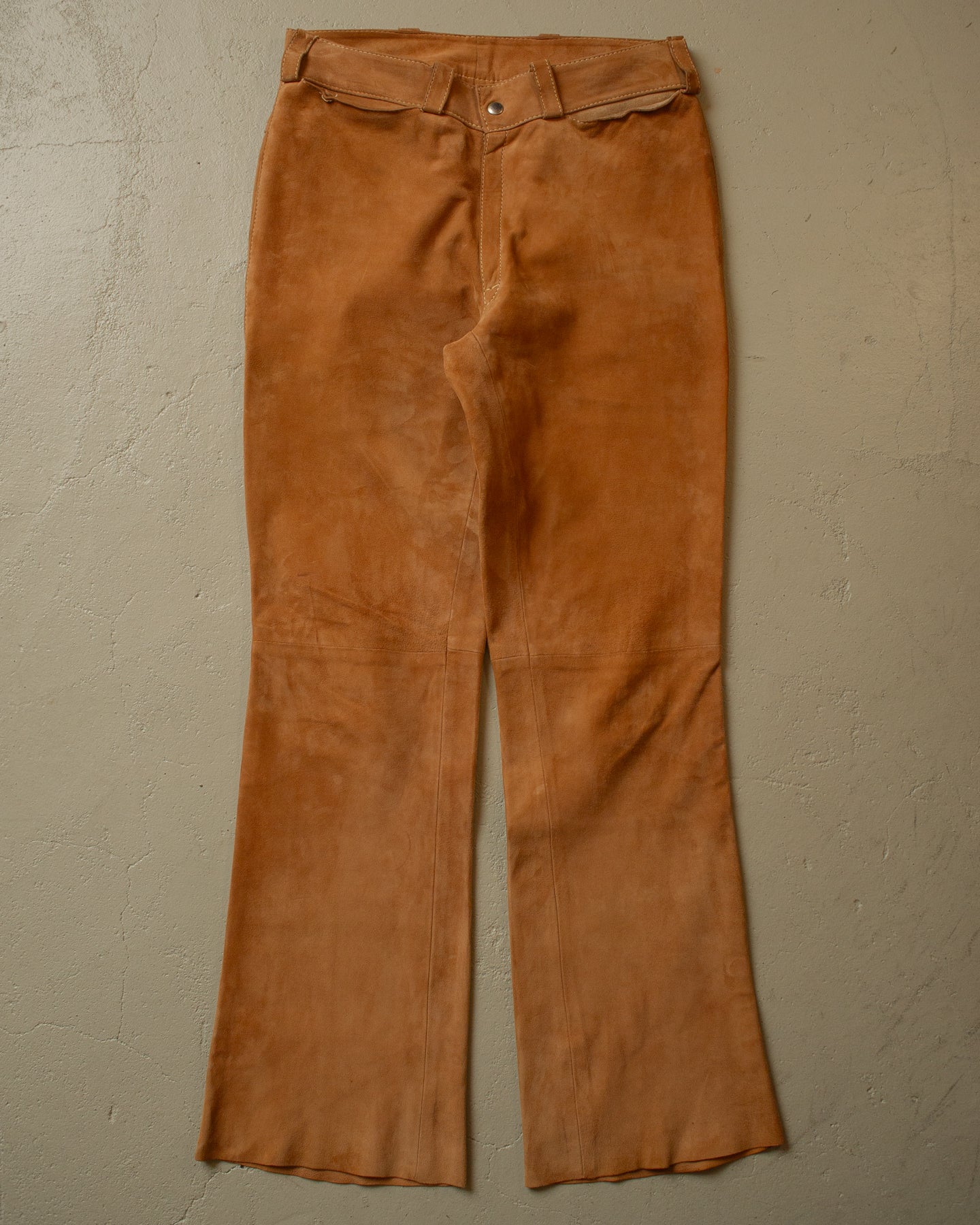 1960s/70s Suede Leather Flares brown - 30x32