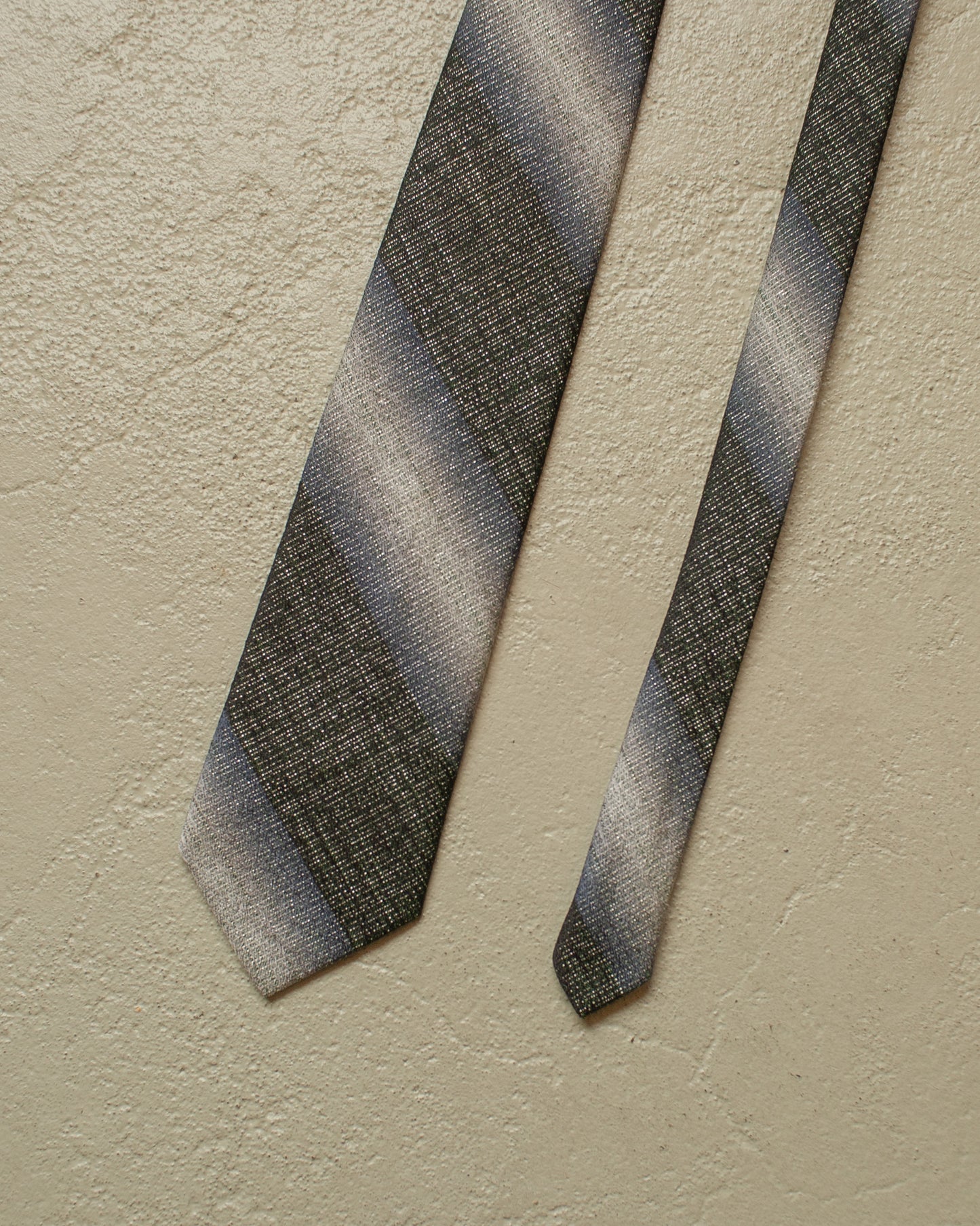 1960s Stella striped Tie grey/black