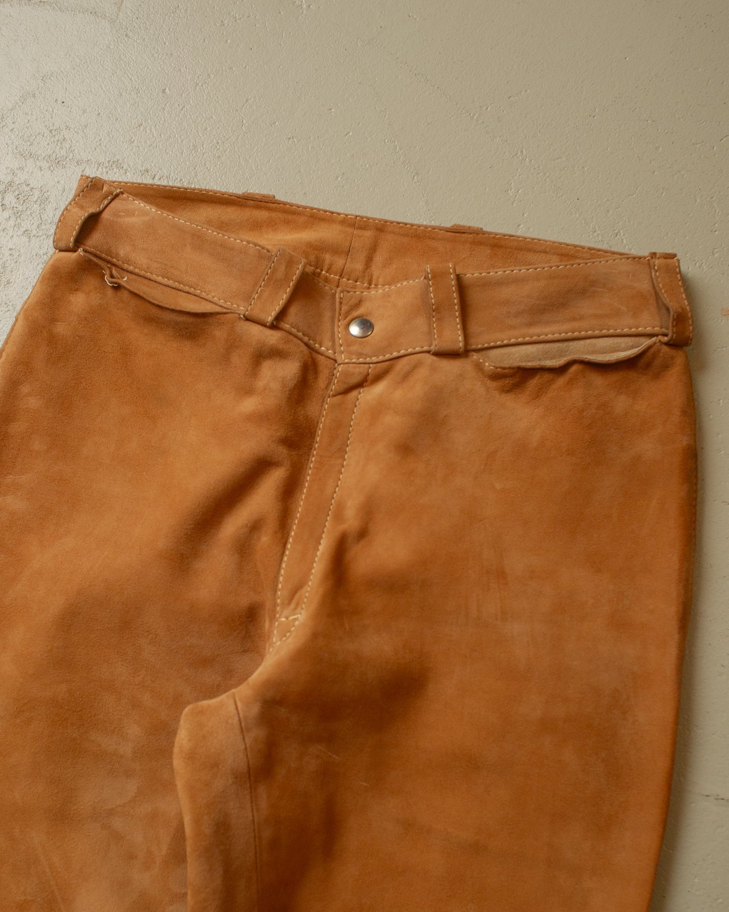 1960s/70s Suede Leather Flares brown - 30x32