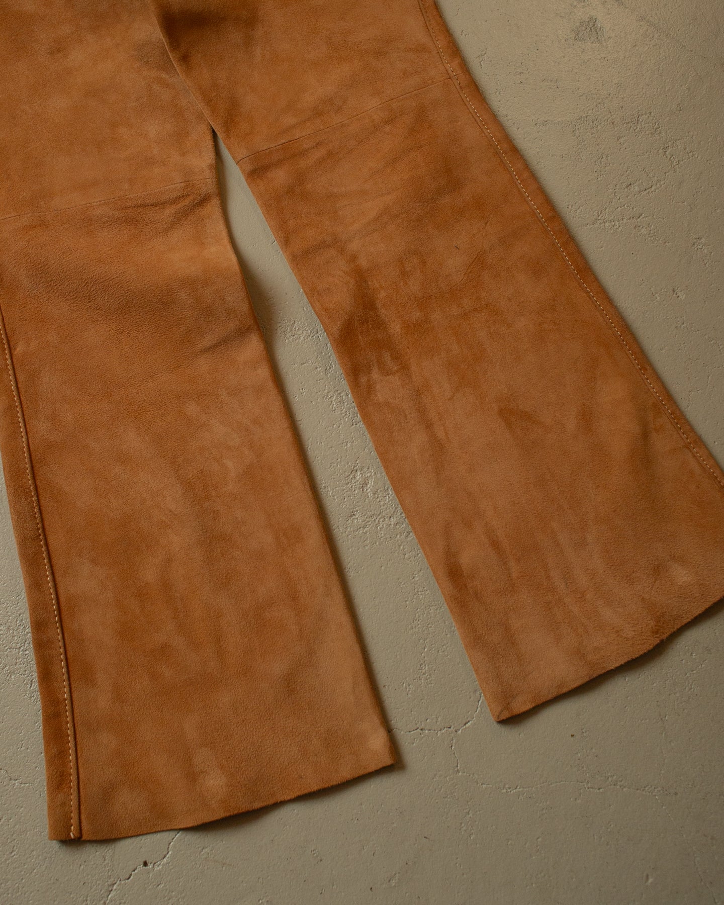 1960s/70s Suede Leather Flares brown - 30x32