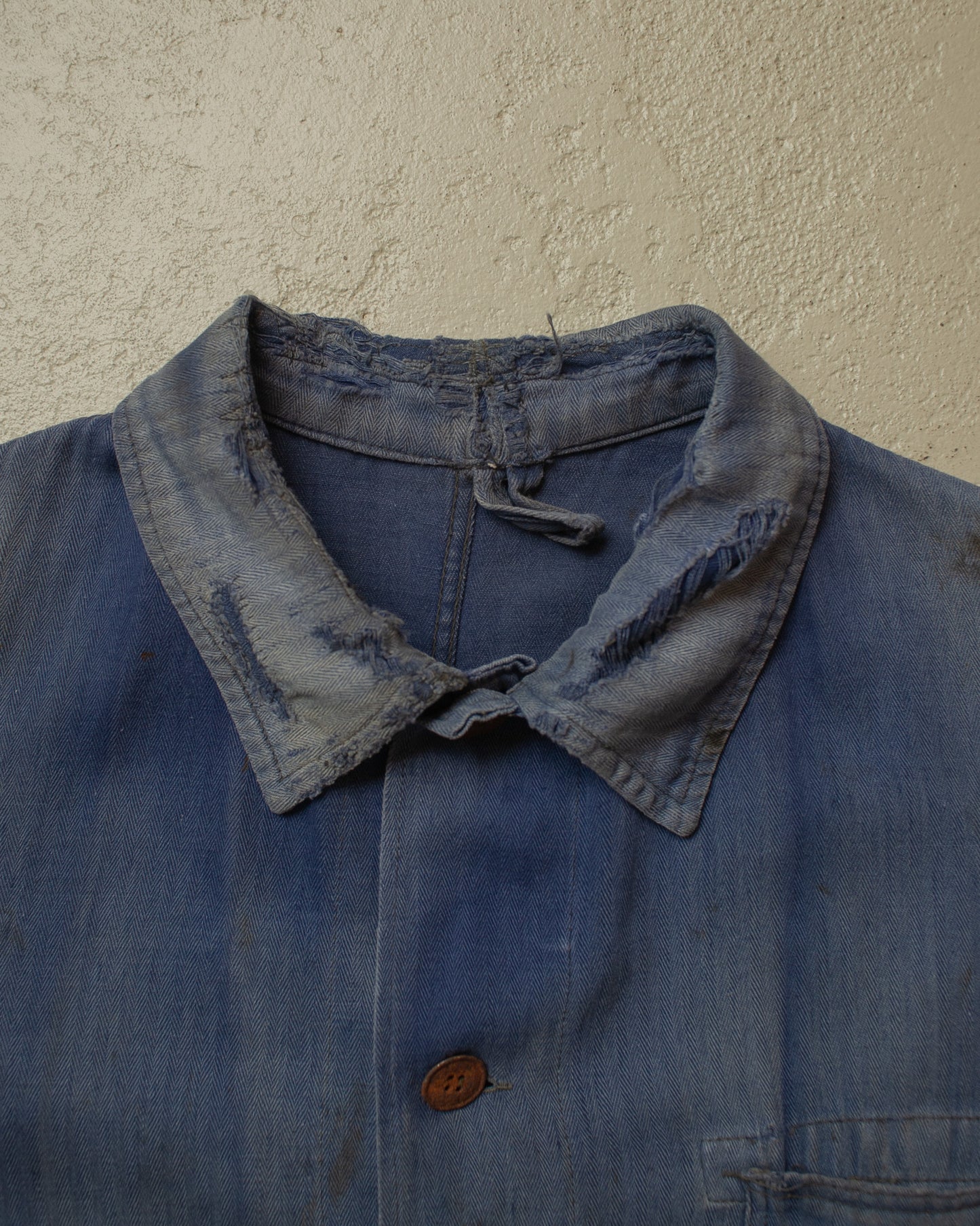 1950s repaired German Work Jacket blue - L