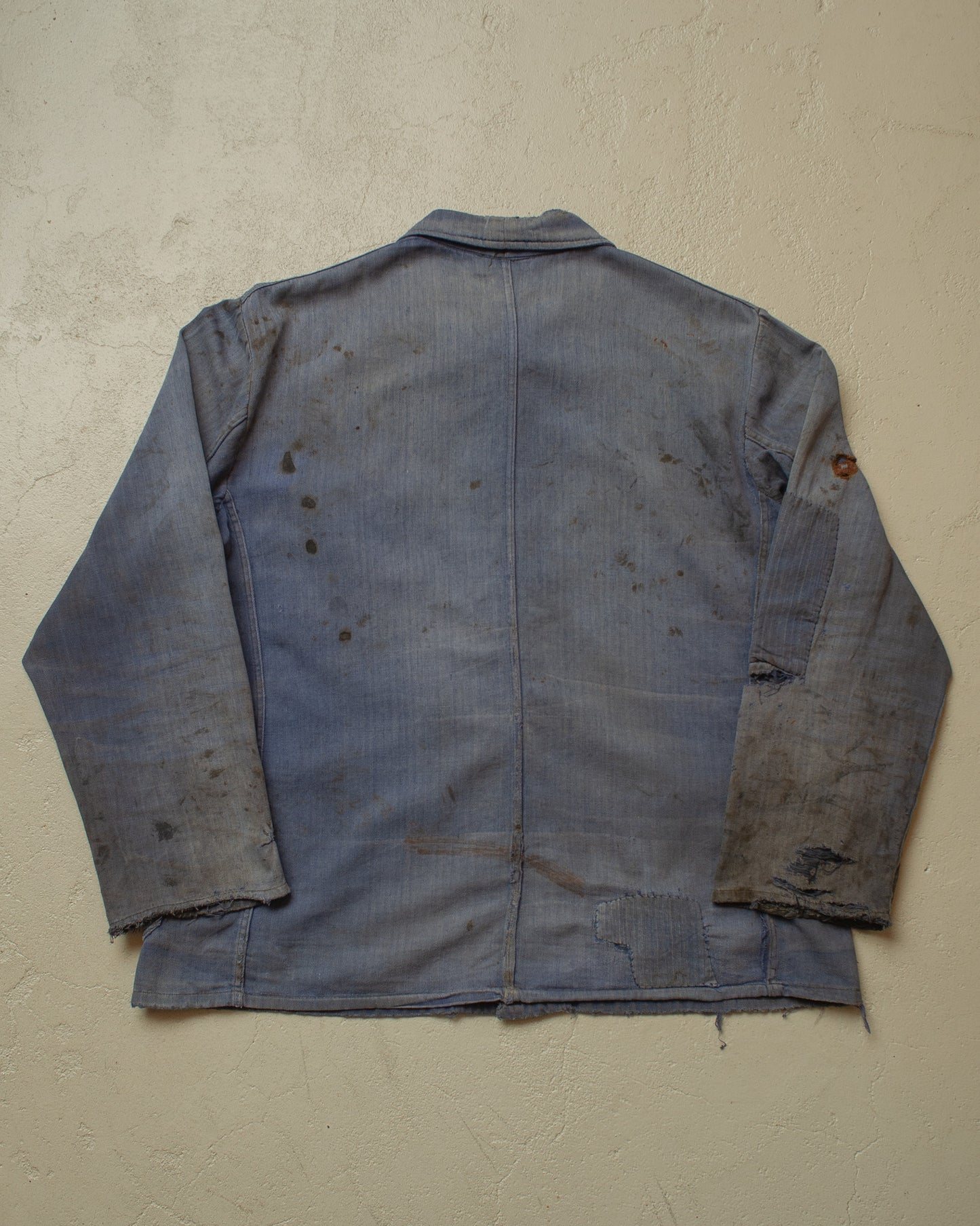 1950s repaired German Work Jacket blue - L