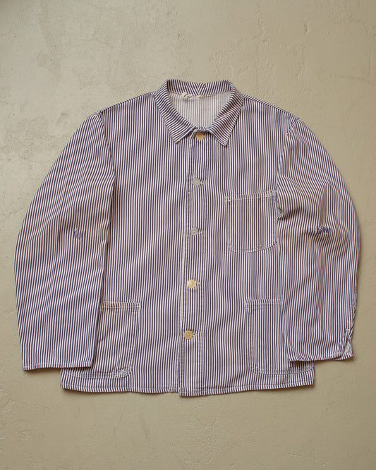 1950s German Greiff Butcher Work Jacket navyblue - XL/XXL