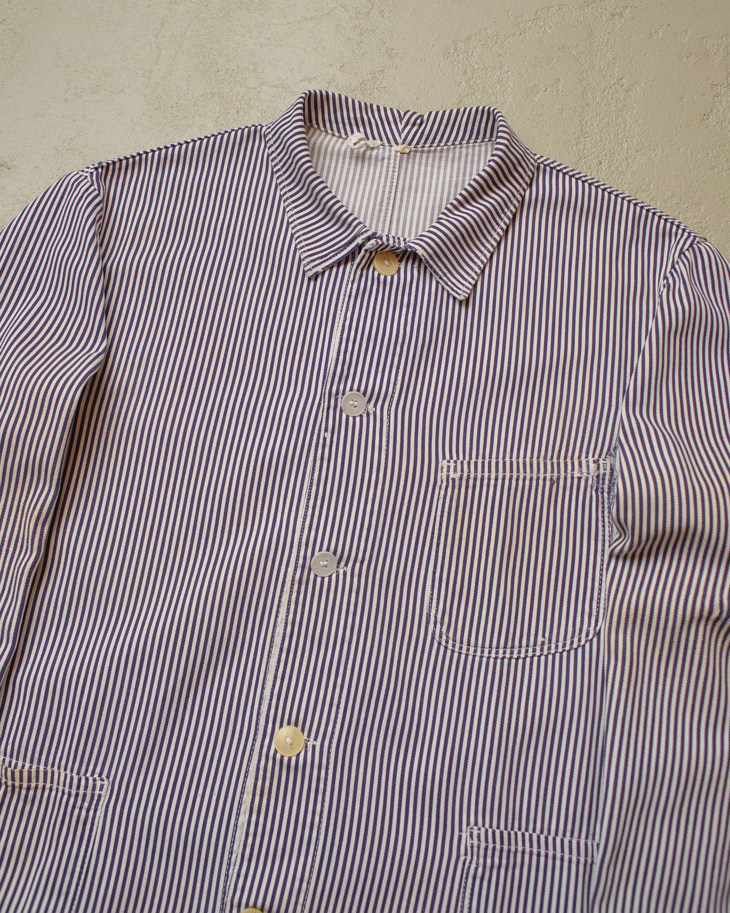 1950s German Greiff Butcher Work Jacket navyblue - XL/XXL