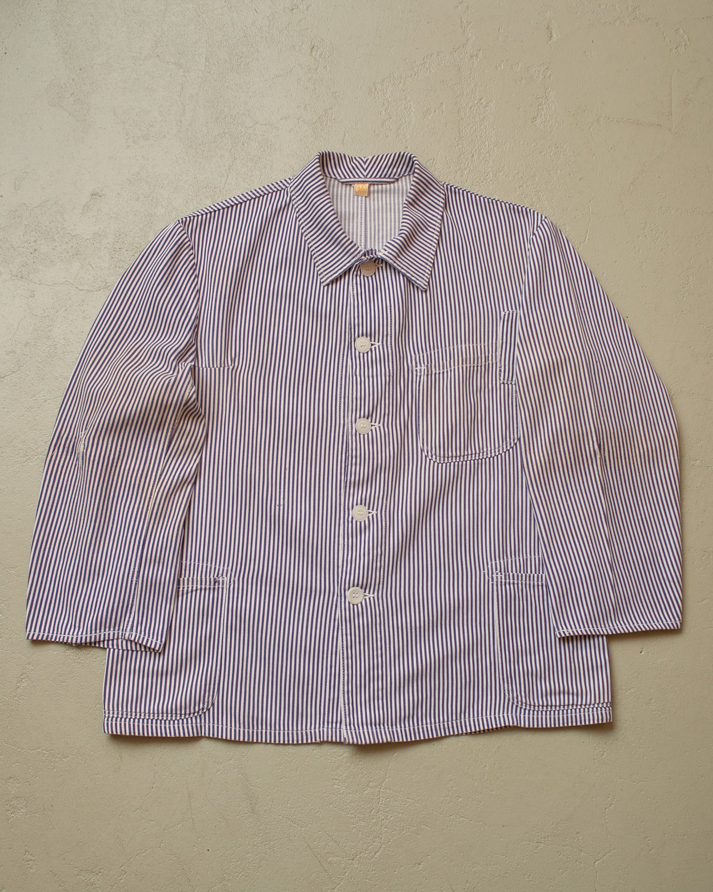 1950s German Greiff Butcher Work Jacket navyblue - L/XL