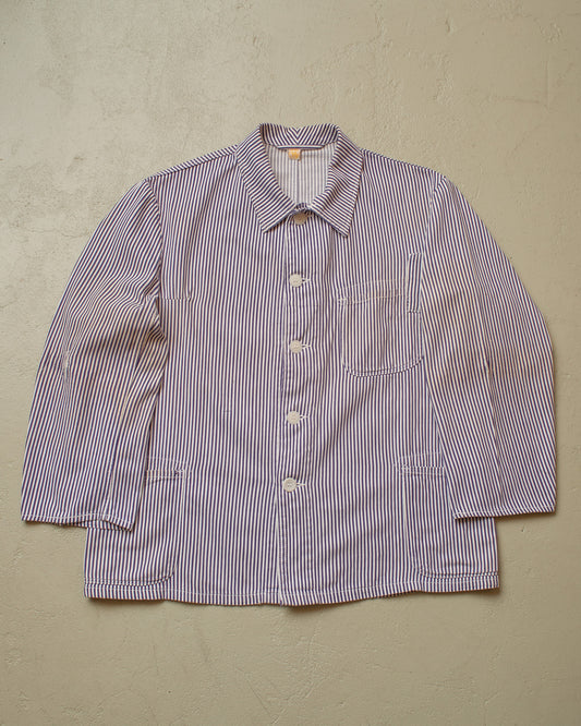 1950s German Greiff Butcher Work Jacket navyblue - L/XL