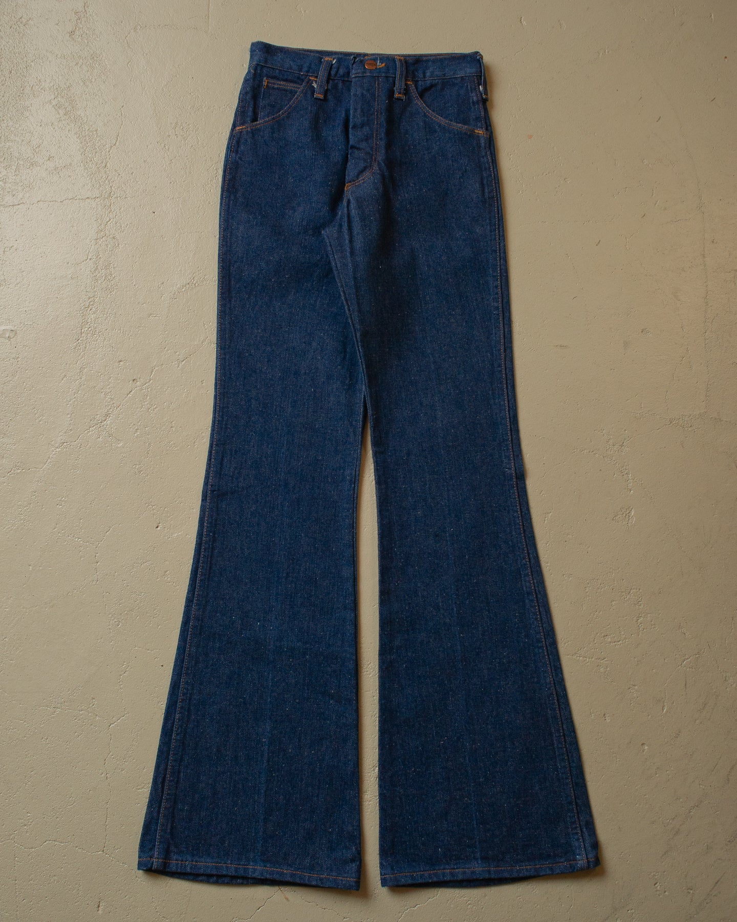 1970s unworn Wrangler Flared Jeans navyblue - 26x32