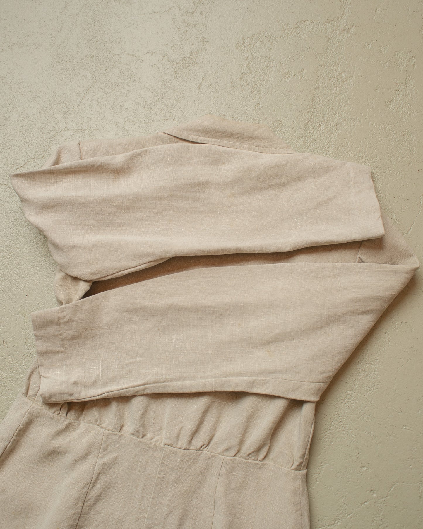 1920s Womens German Linen Sports Jacket creme - S/M