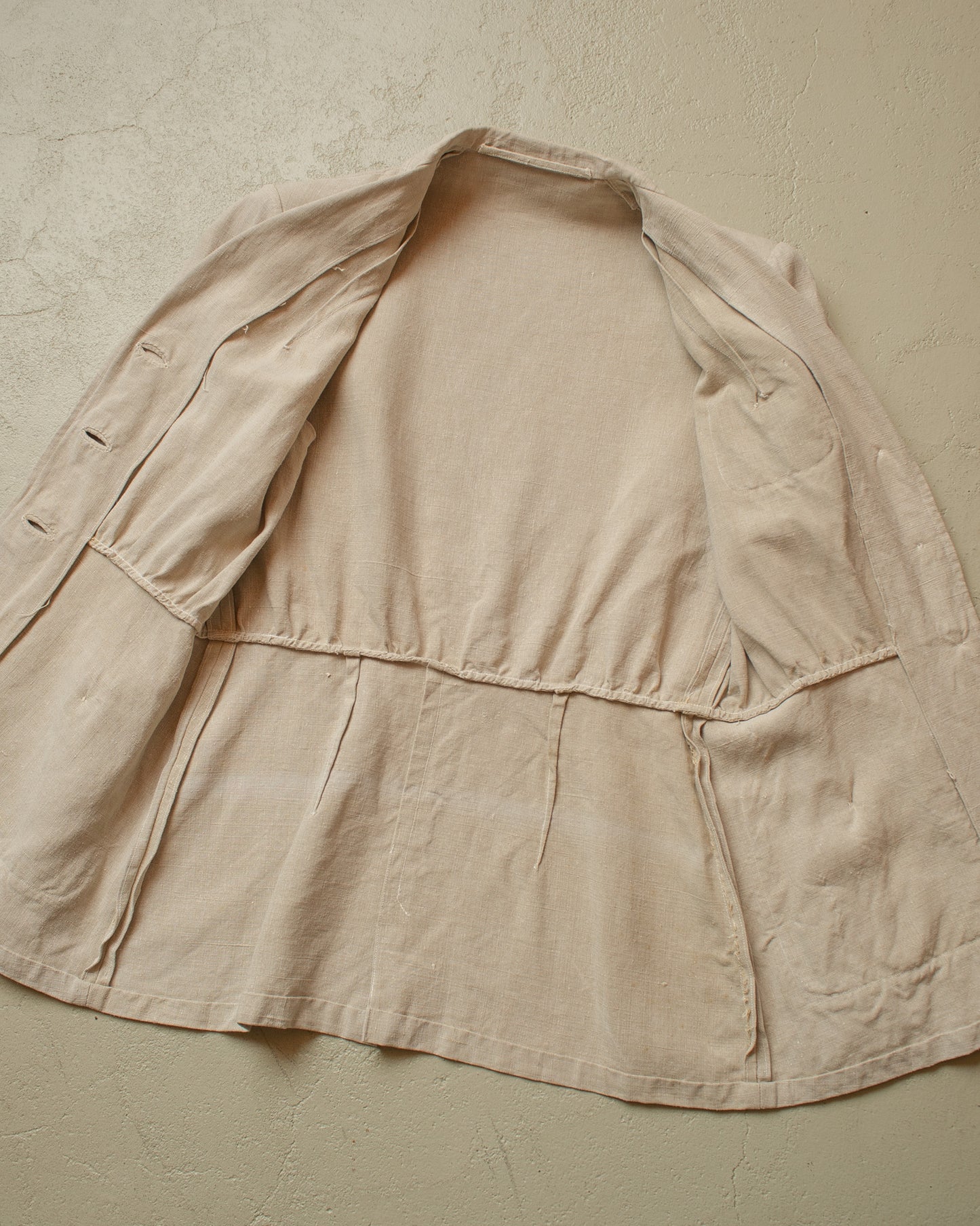 1920s Womens German Linen Sports Jacket creme - S/M