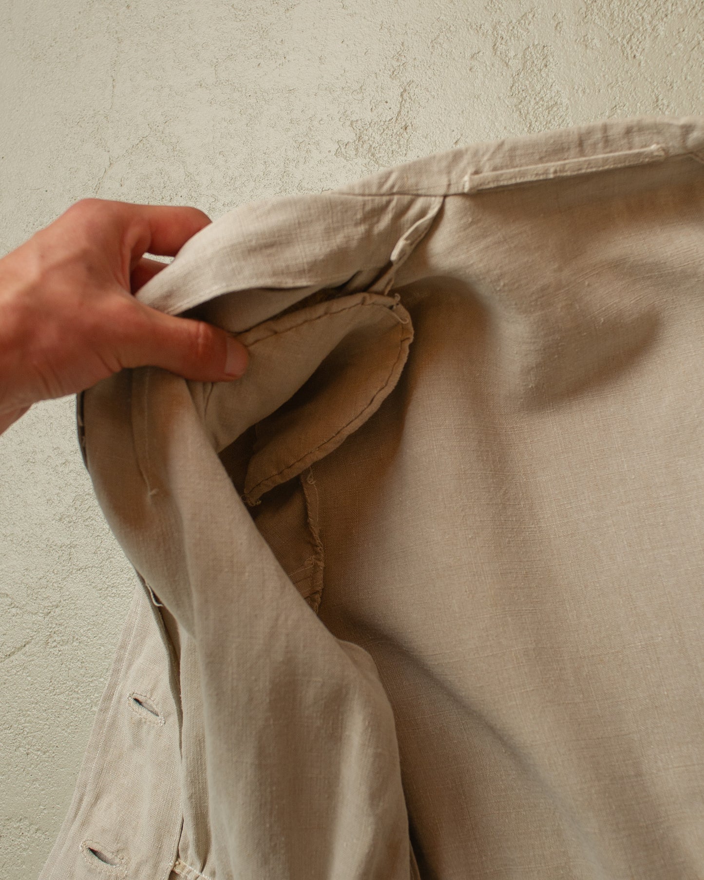 1920s Womens German Linen Sports Jacket creme - S/M
