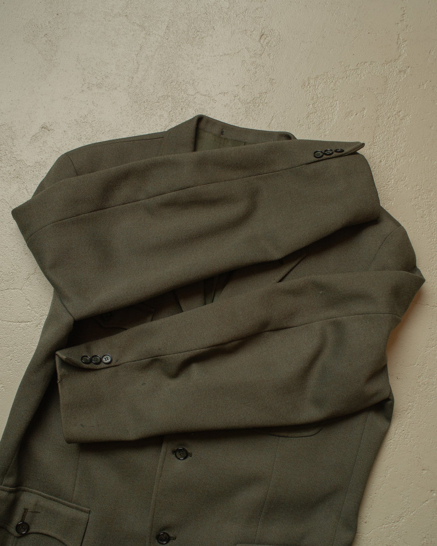 1940s German 4-Pocket Sports Suit Jacket green - L