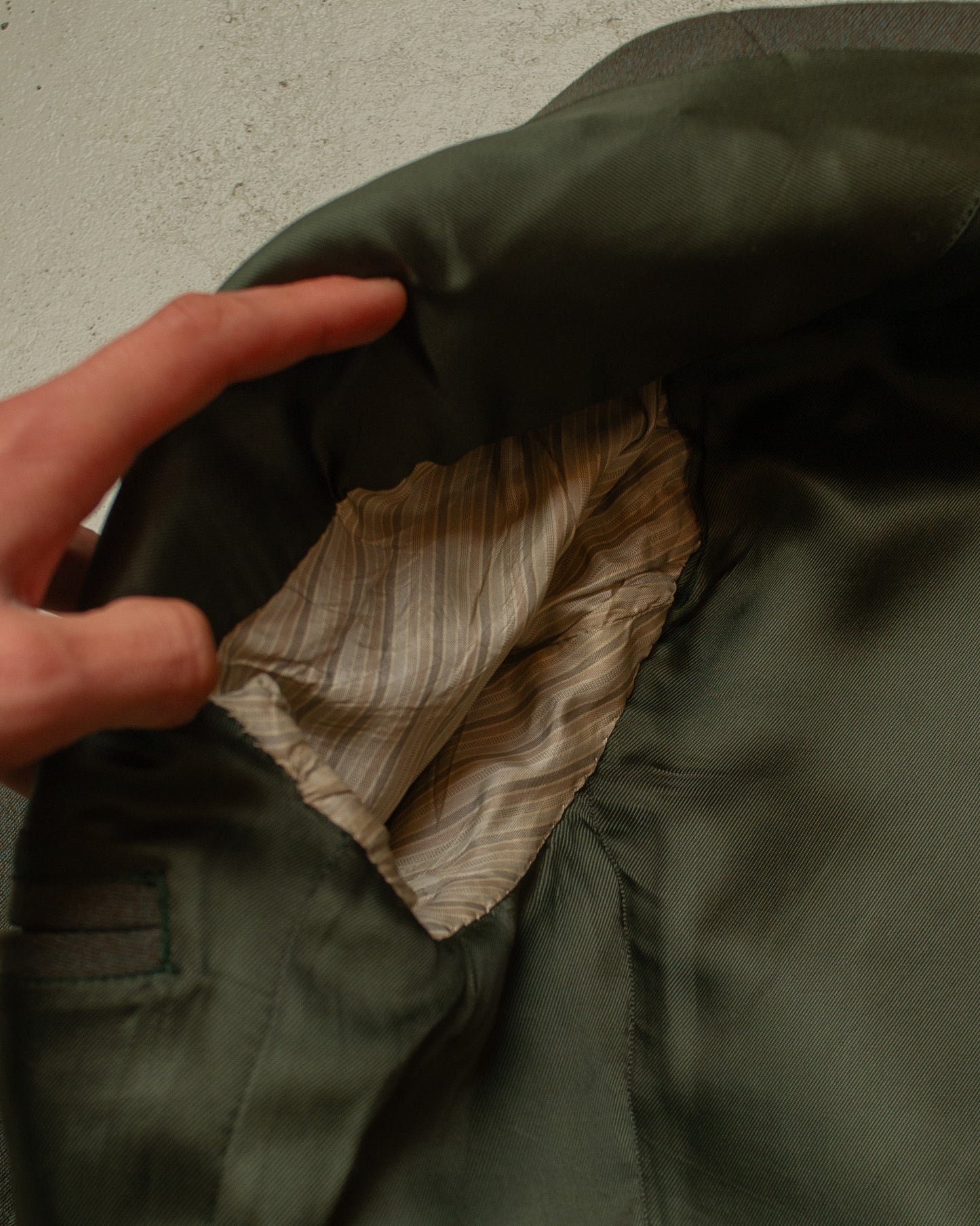 1940s German 4-Pocket Sports Suit Jacket green - L
