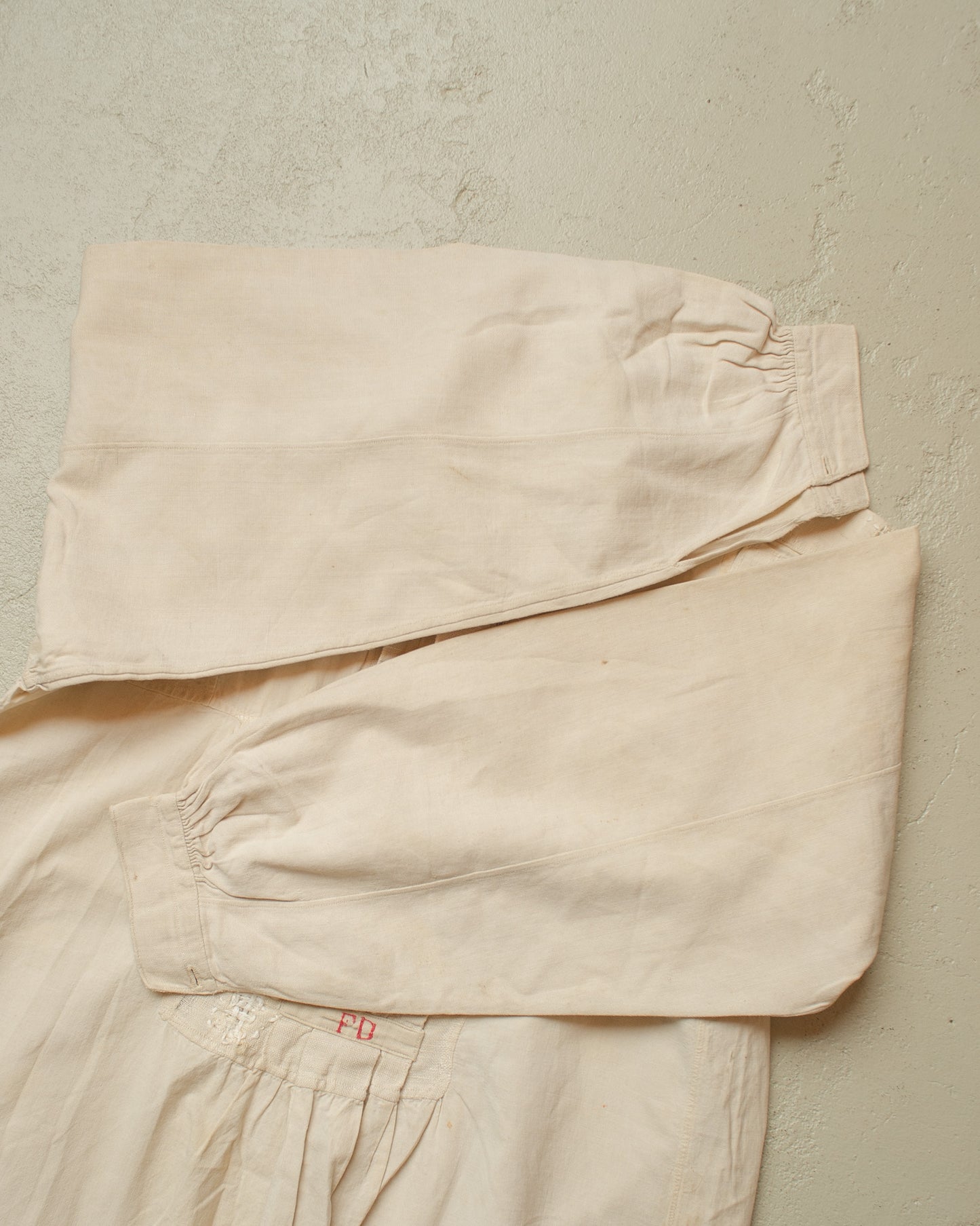 1900/10s repaired German repaired Undershirt creme - S/M