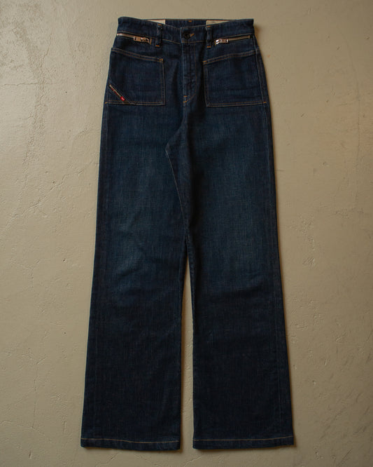 2000s Diesel Flared Jeans navyblue - 27x30