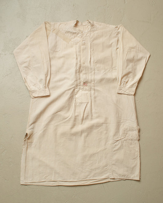 1900/10s repaired German Linen Undershirt creme - S