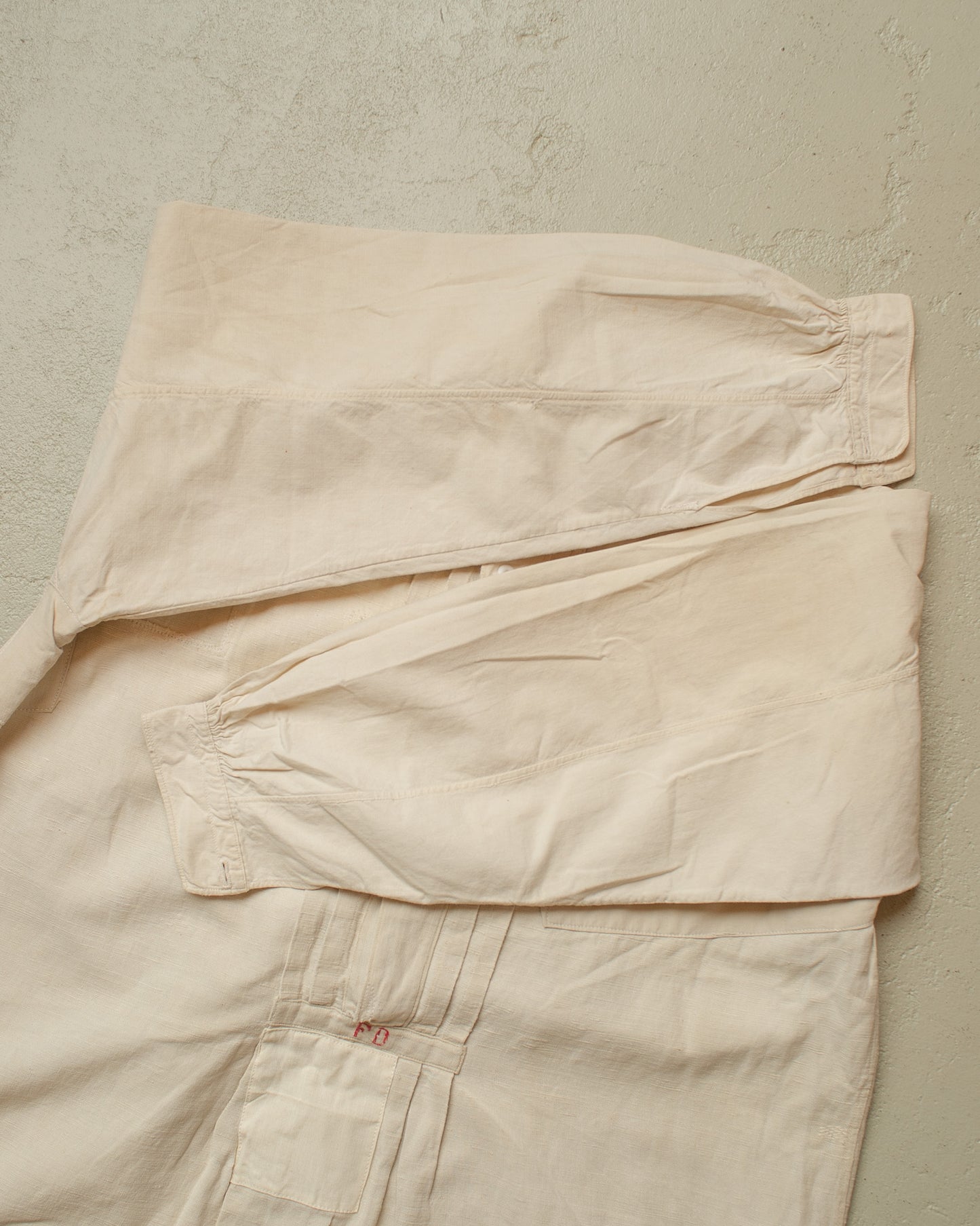 1900/10s repaired German Linen Undershirt creme - S