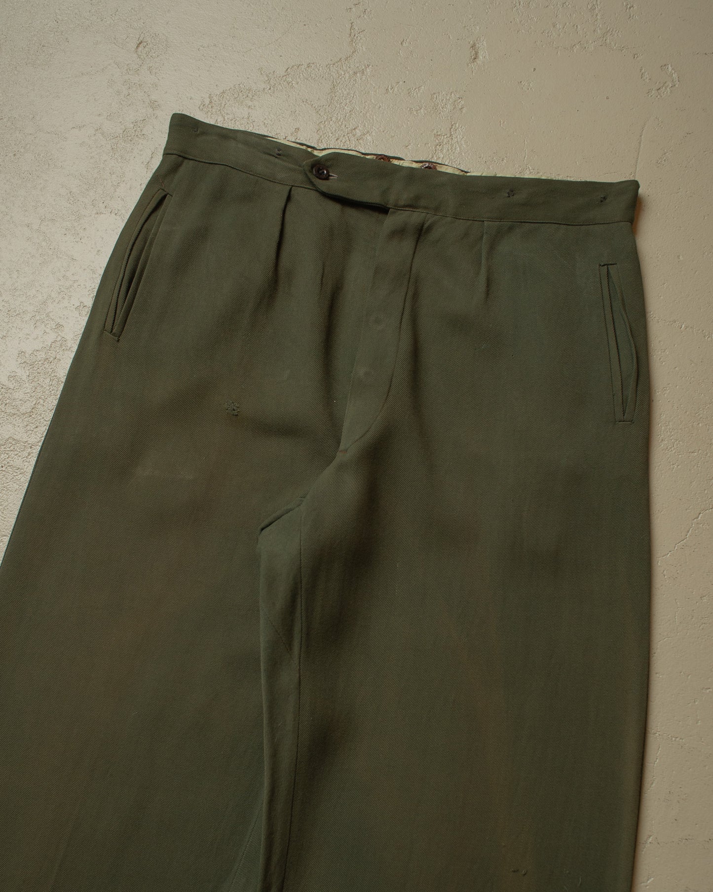 1950s Faded "Cinchback" Slacks green - W34 L32