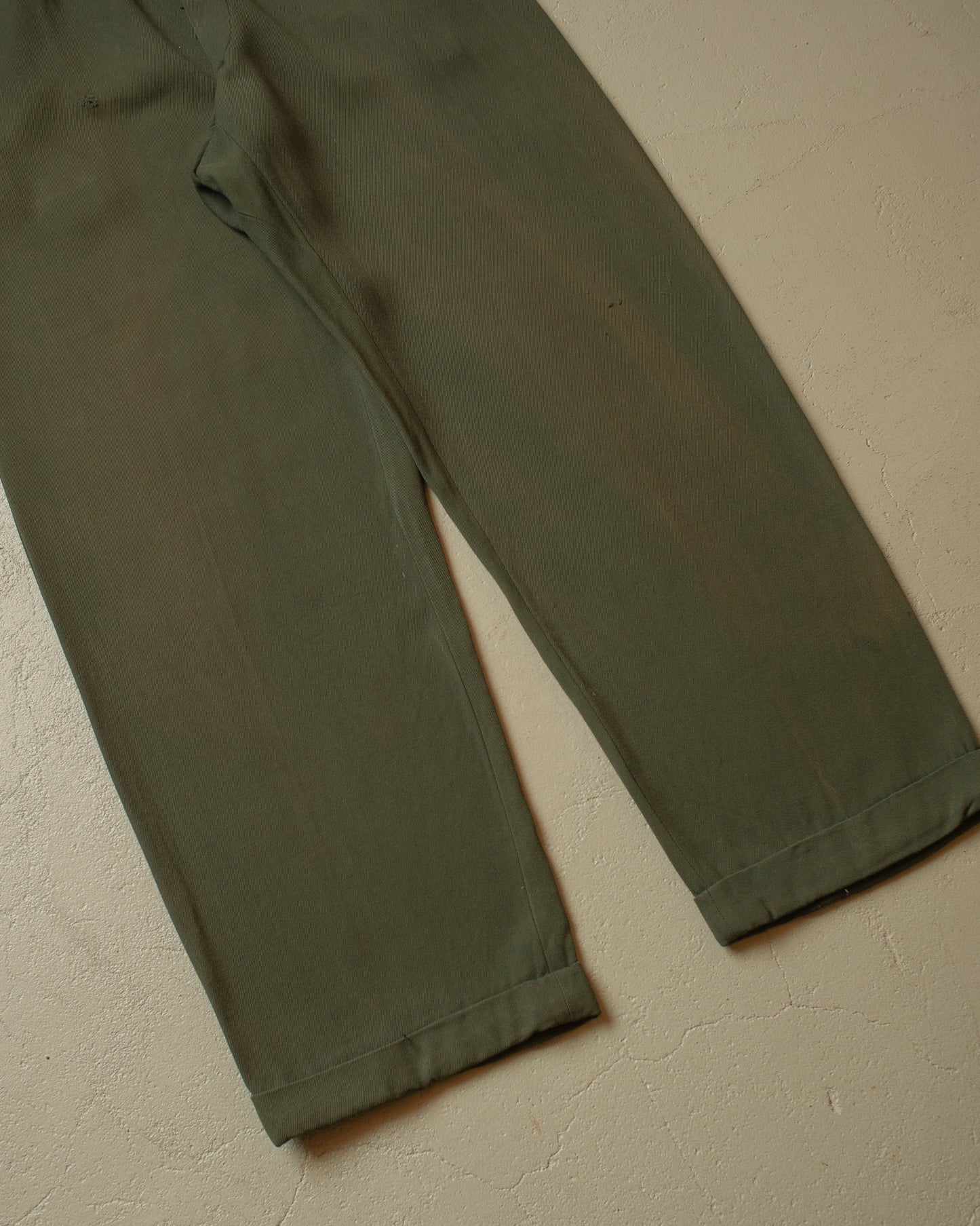 1950s Faded "Cinchback" Slacks green - W34 L32
