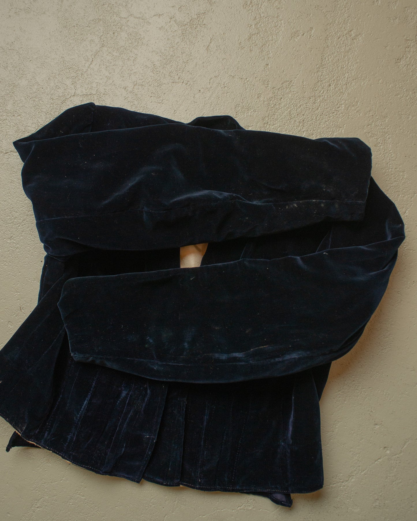 ca. 1890s-1910s Womens Velvet Jacket navyblue - S