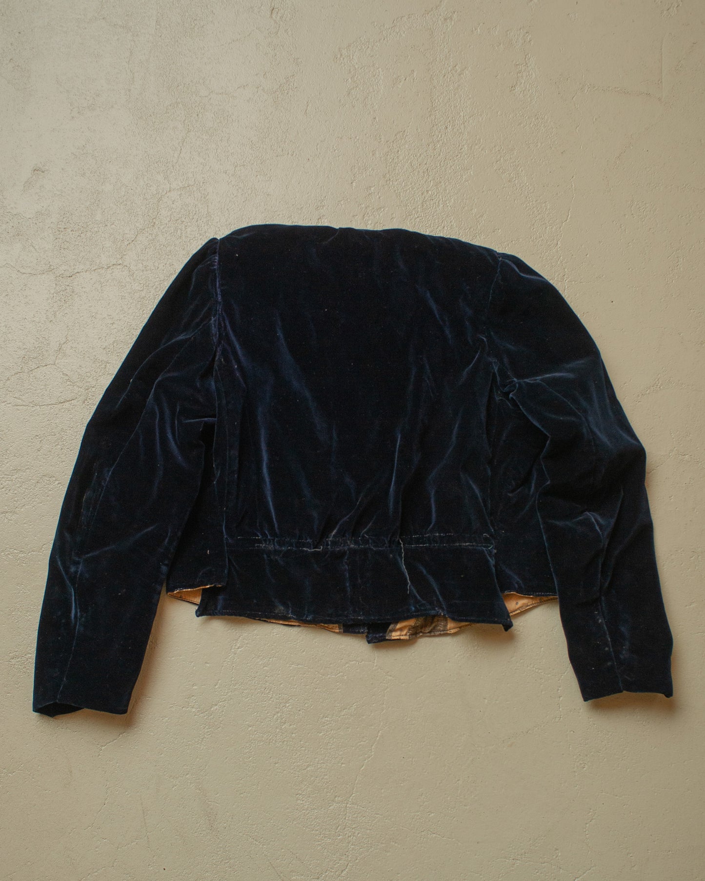 ca. 1890s-1910s Womens Velvet Jacket navyblue - S