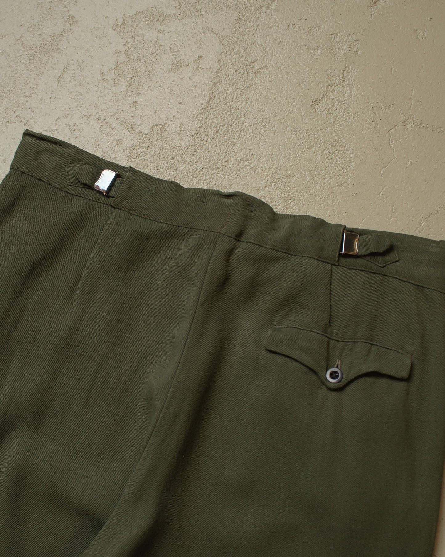 1950s Faded "Cinchback" Slacks green - W34 L32
