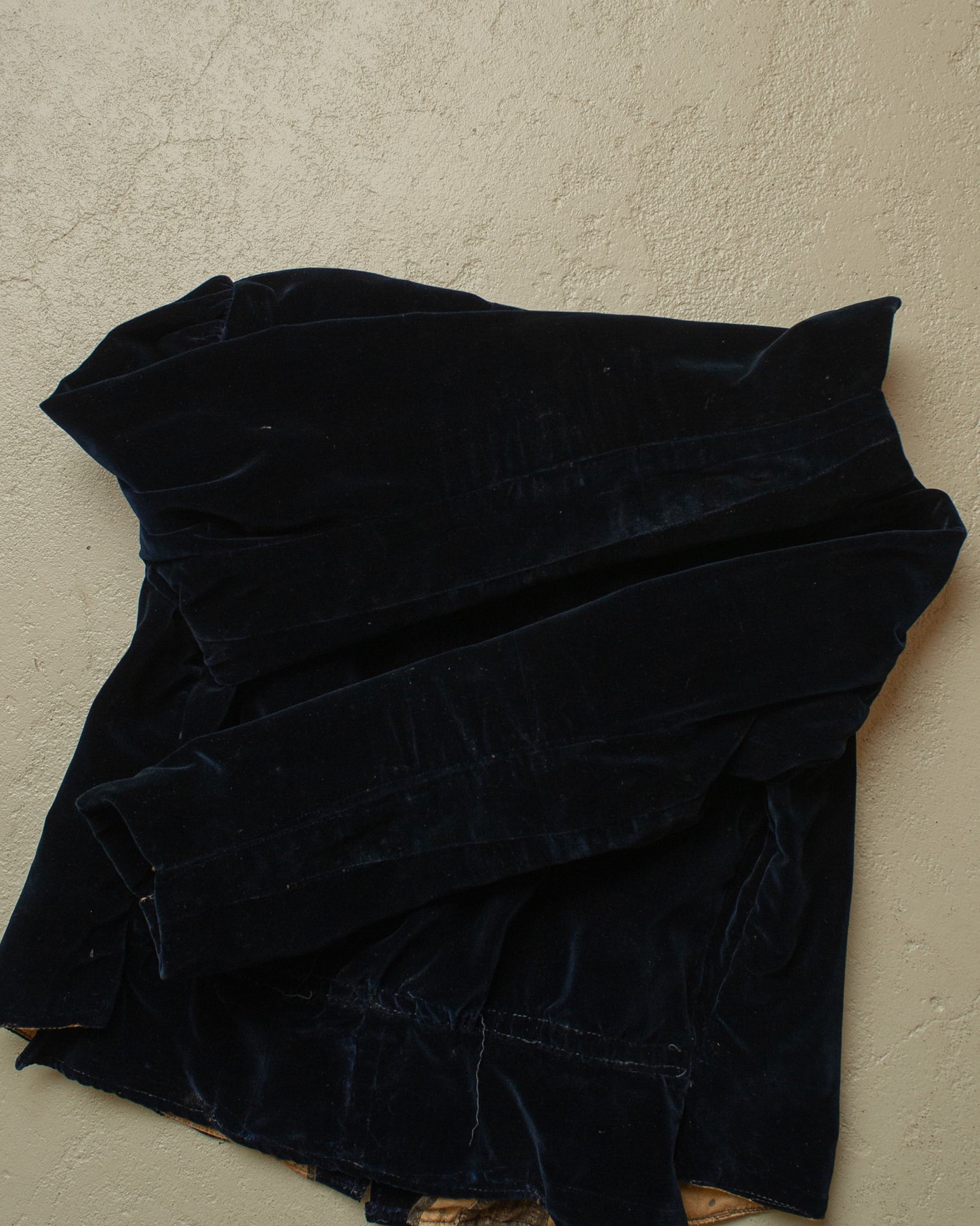 ca. 1890s-1910s Womens Velvet Jacket navyblue - S
