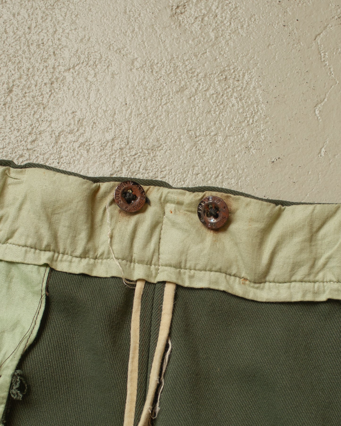 1950s Faded "Cinchback" Slacks green - W34 L32