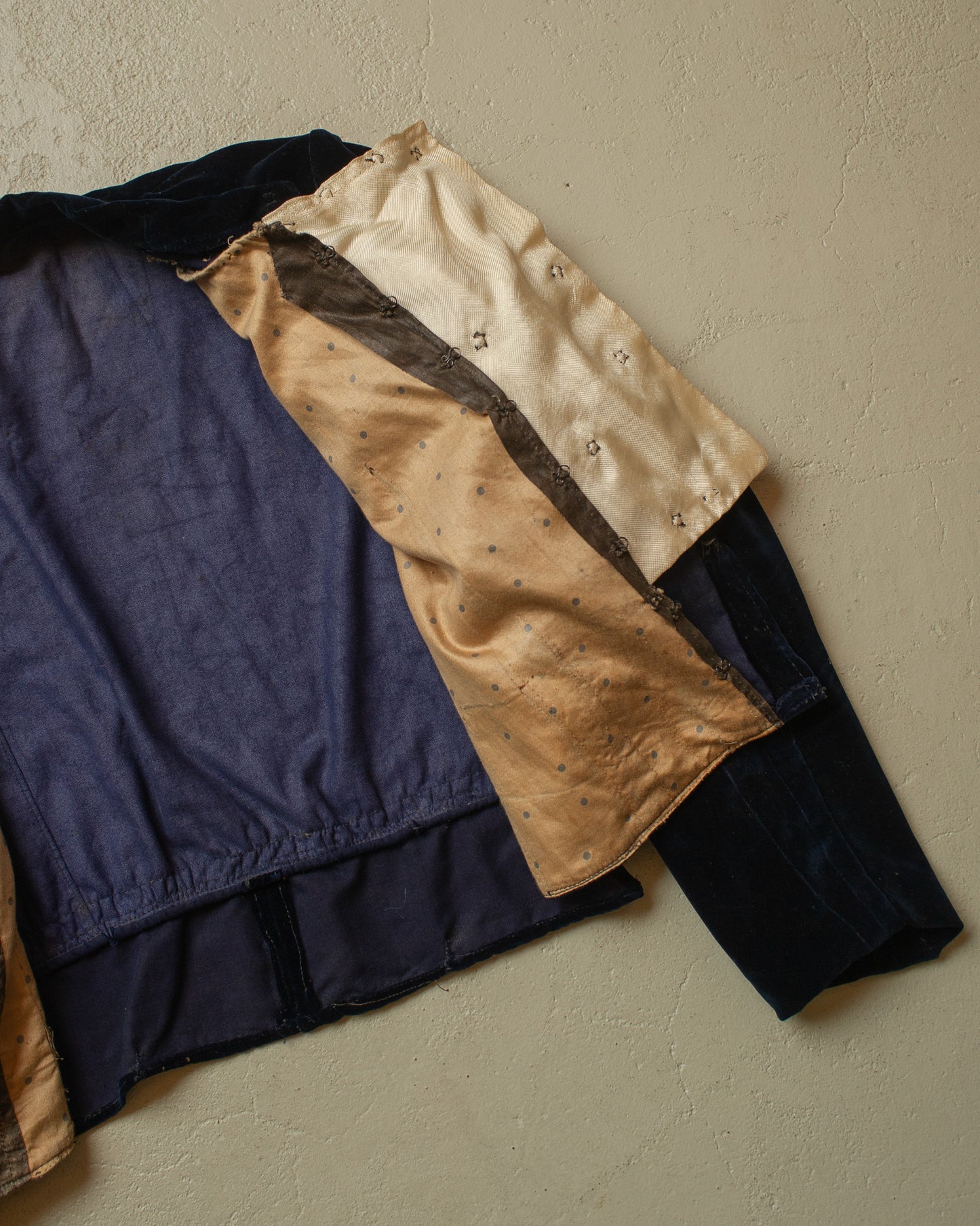 ca. 1890s-1910s Womens Velvet Jacket navyblue - S