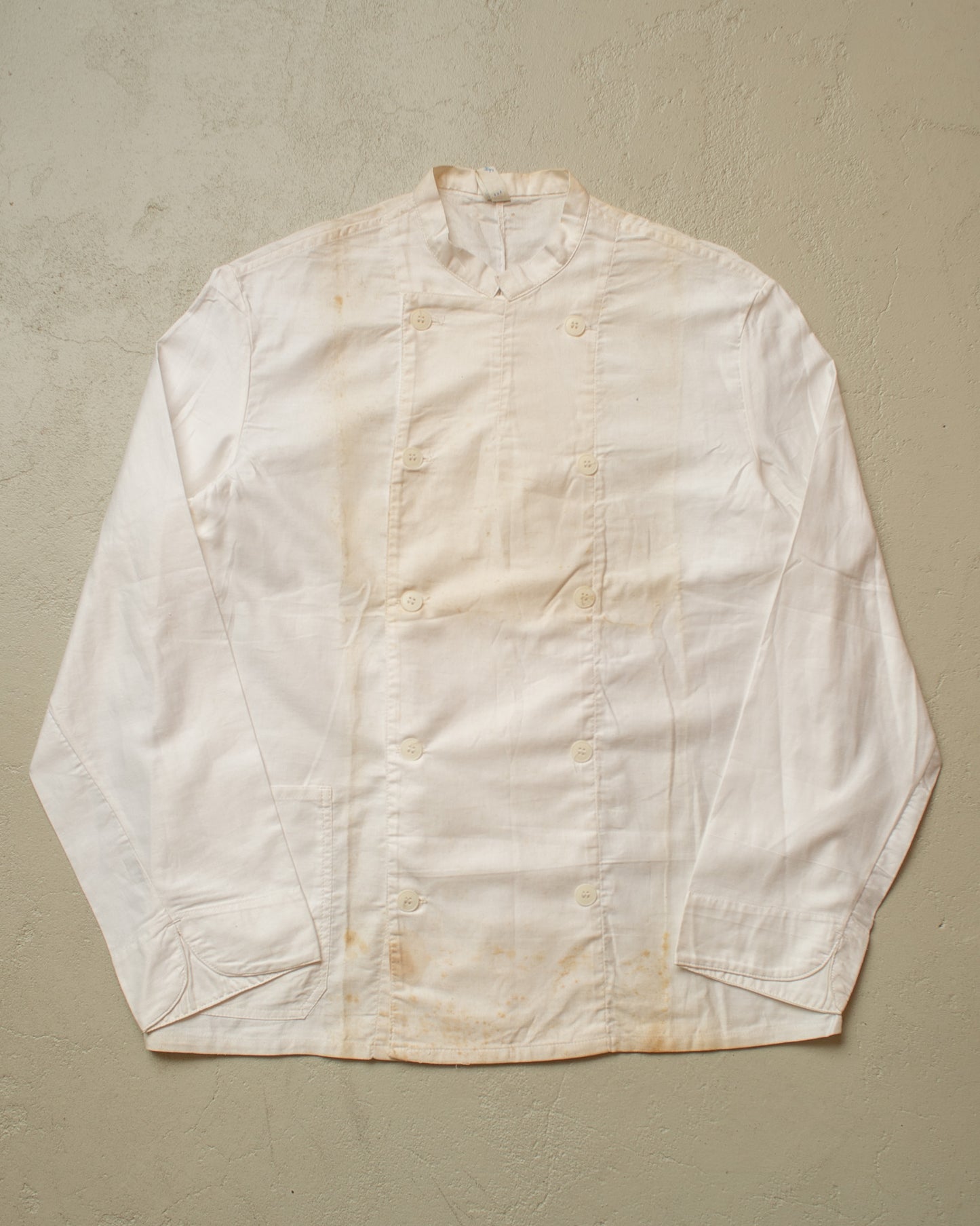 1950s/60s German Cook double breasted light Work Jacket white - L