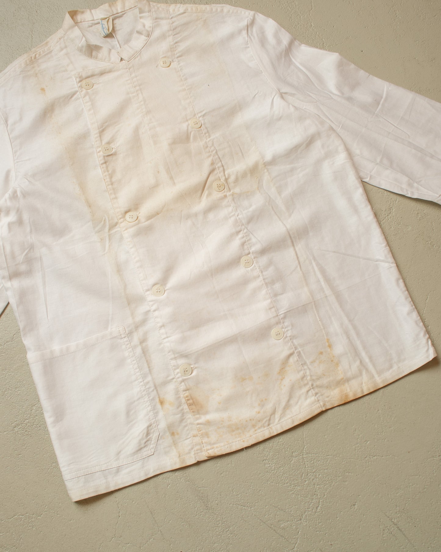 1950s/60s German Cook double breasted light Work Jacket white - L