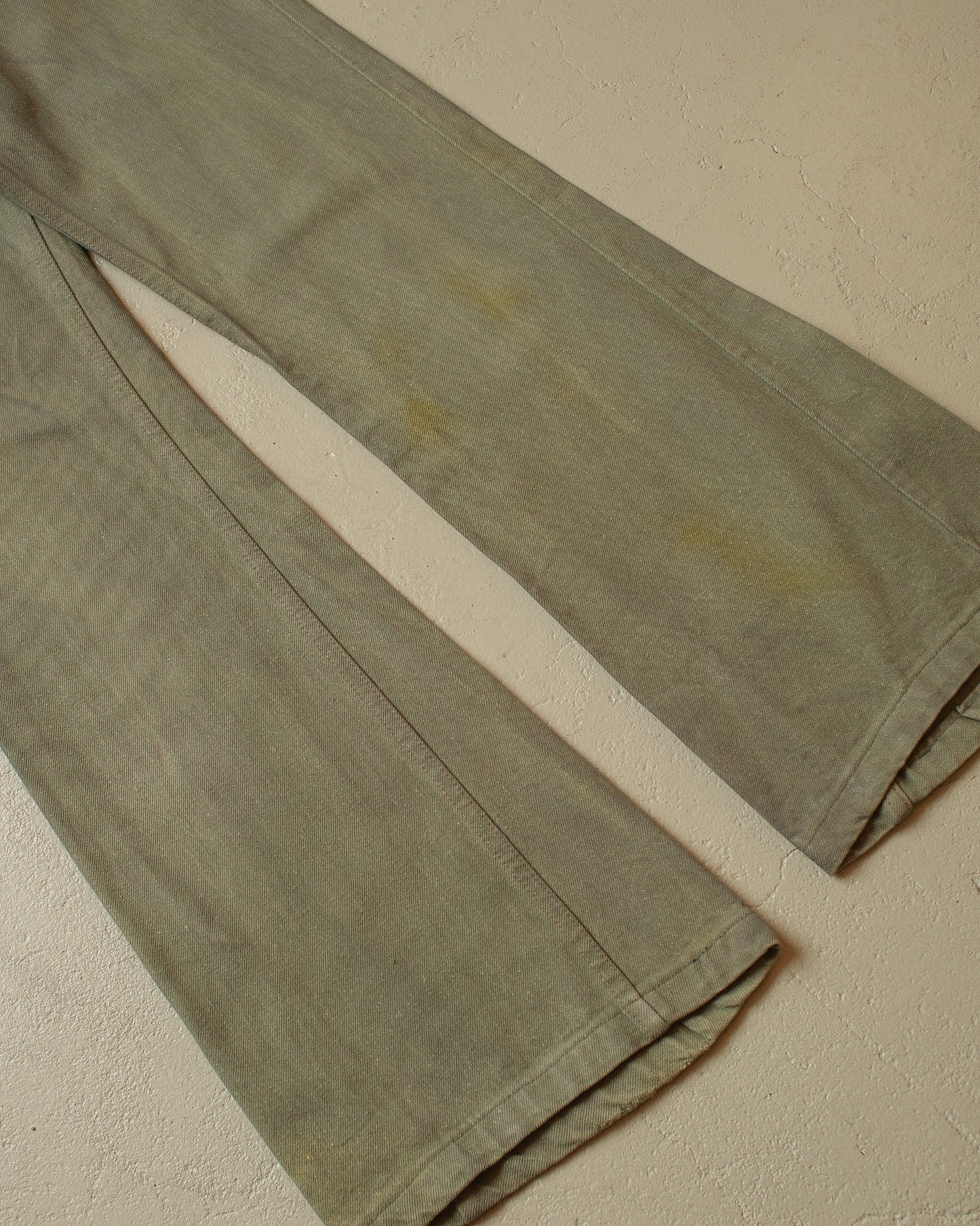 1960s/70s Levi´s Big E Flared Jeans washed green - W28/29 L31