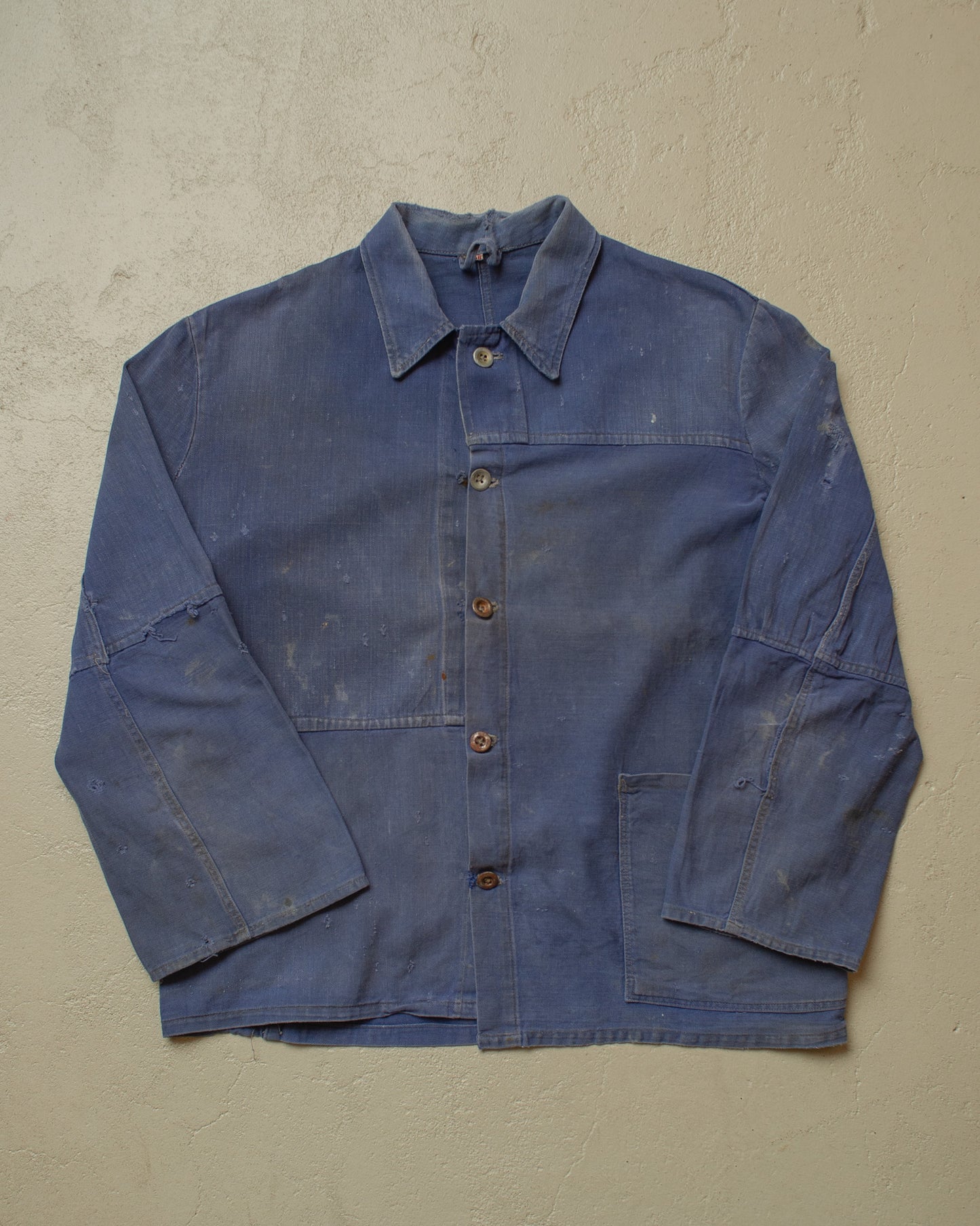 1950s German repaired Work Jacket blue - S/M