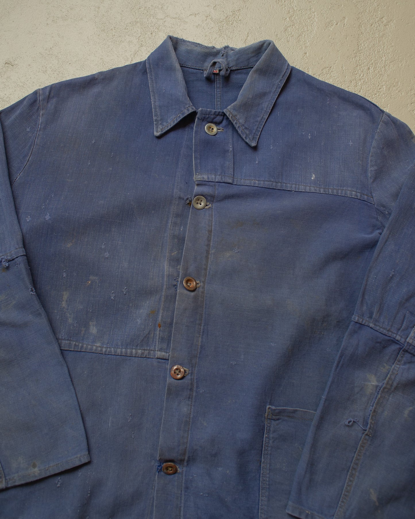 1950s German repaired Work Jacket blue - S/M