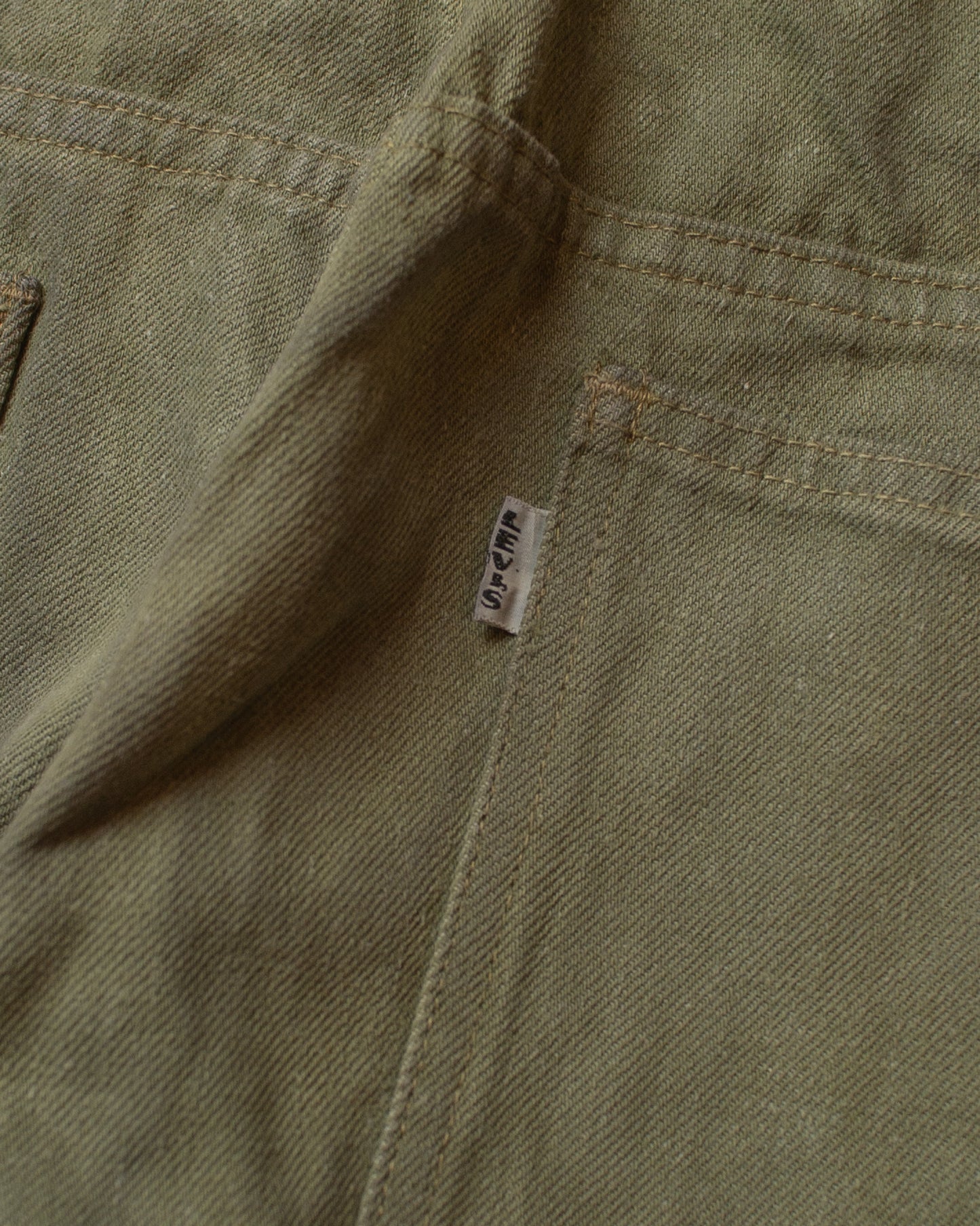 1960s/70s Levi´s Big E Flared Jeans washed green - W28/29 L31