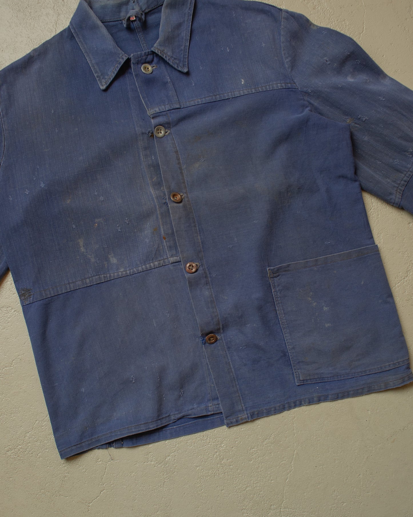 1950s German repaired Work Jacket blue - S/M