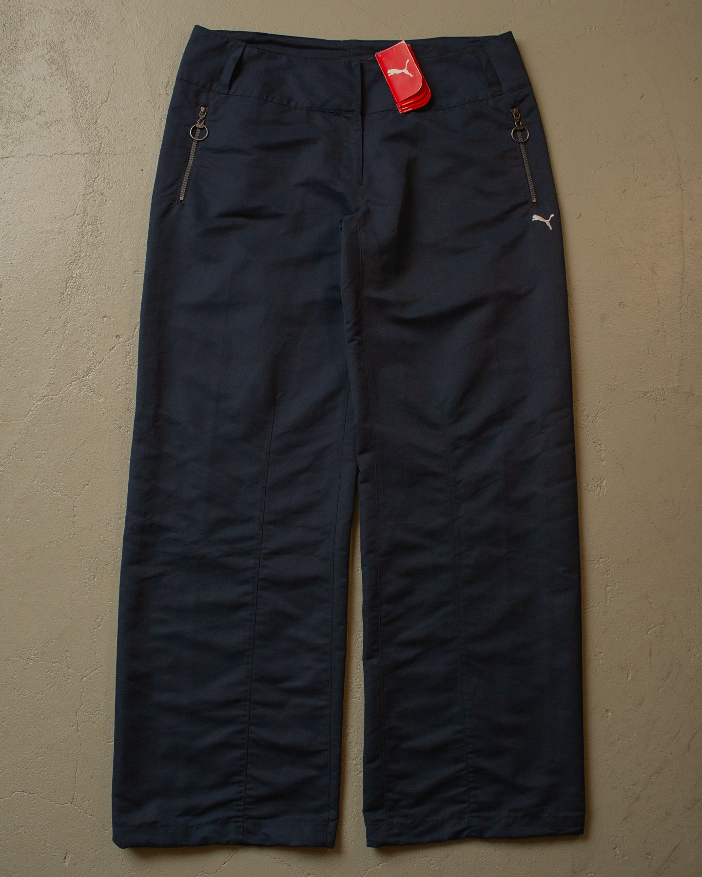 2000s Womens Deadstock Puma Wide Leg Trackpants navyblue - XL