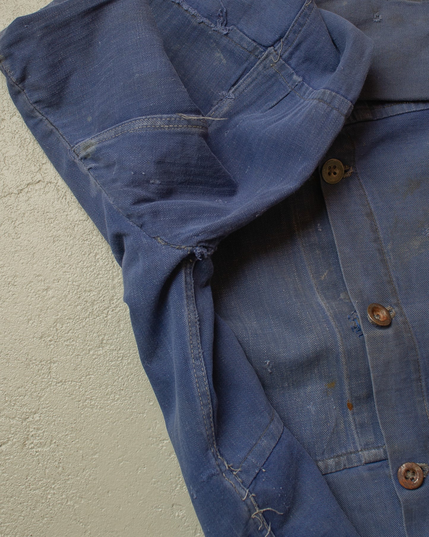 1950s German repaired Work Jacket blue - S/M