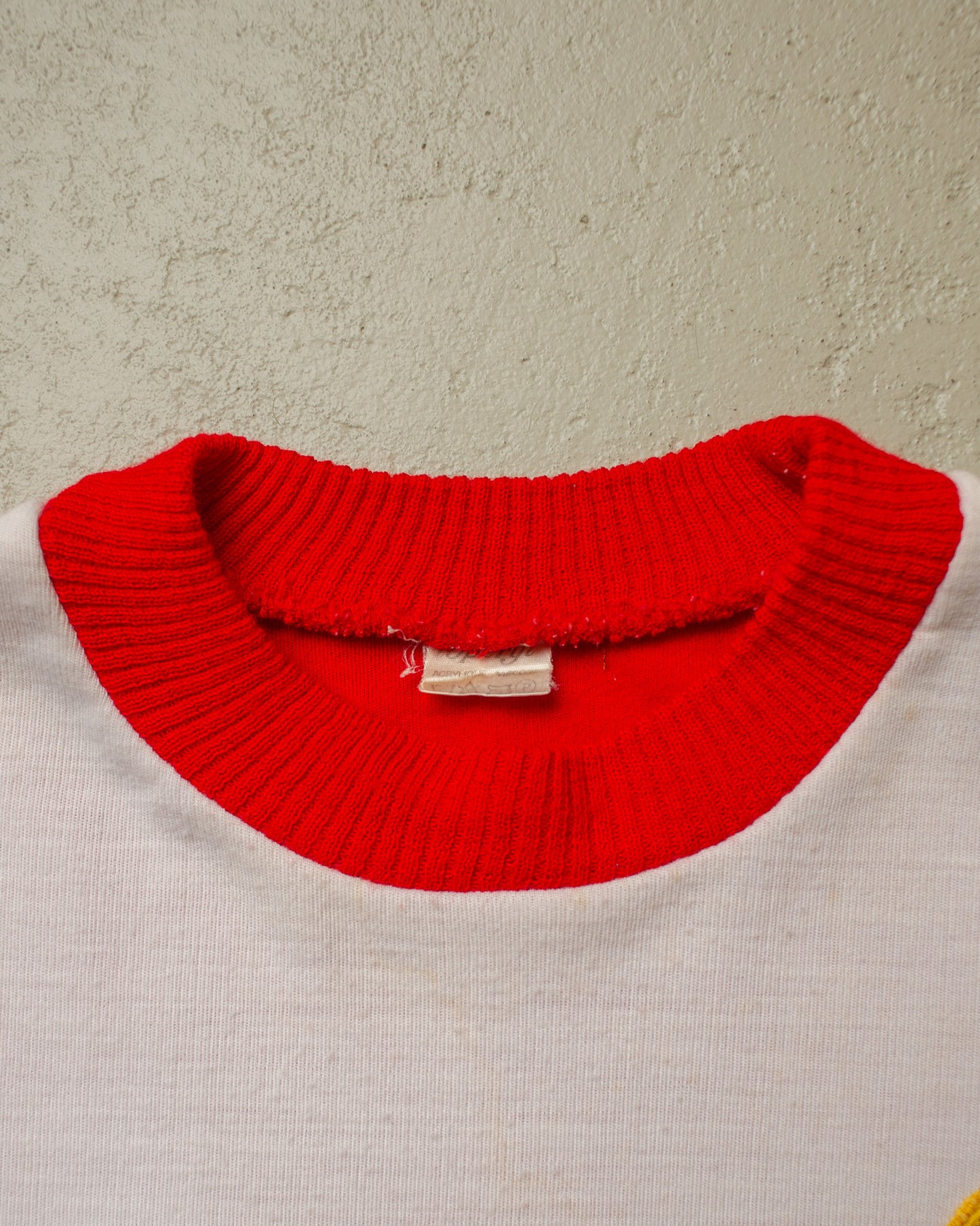 1970s Honda Two Tone Jersey Sweater red - M/L