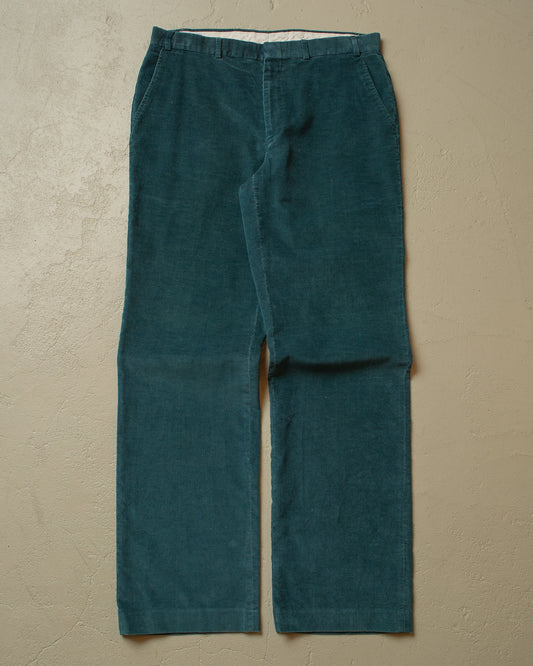 1980s Hanover Square Corduroy Pants turquoise - W35 L35