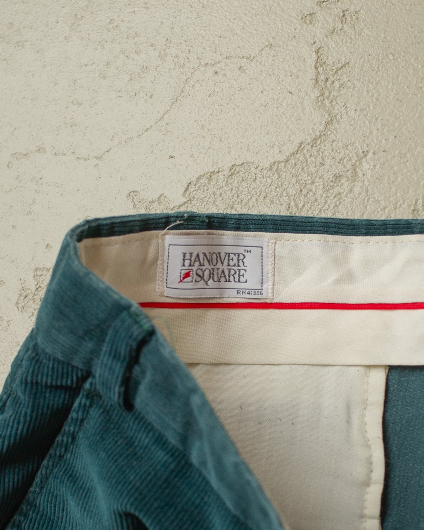 1980s Hanover Square Corduroy Pants turquoise - W35 L35