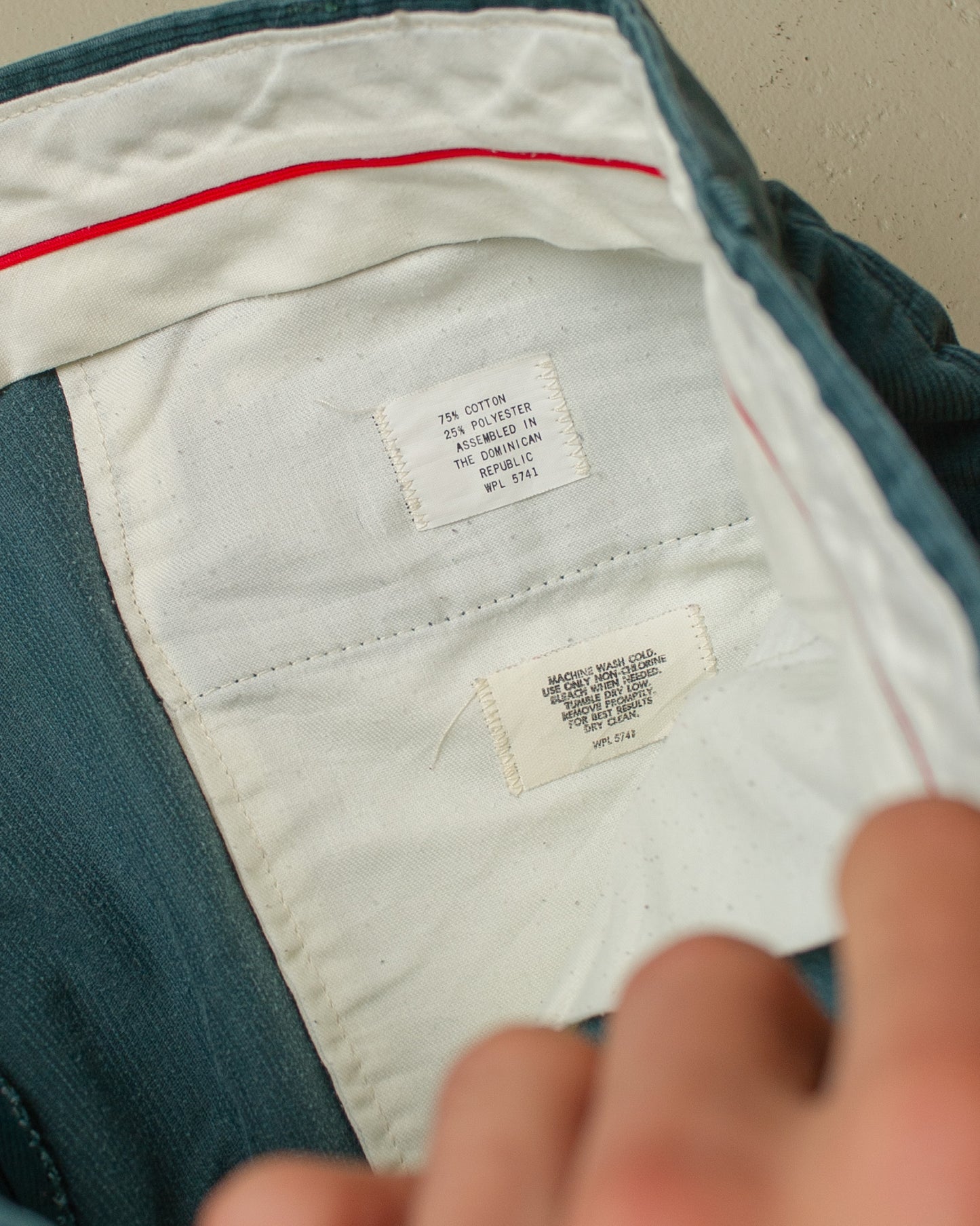 1980s Hanover Square Corduroy Pants turquoise - W35 L35