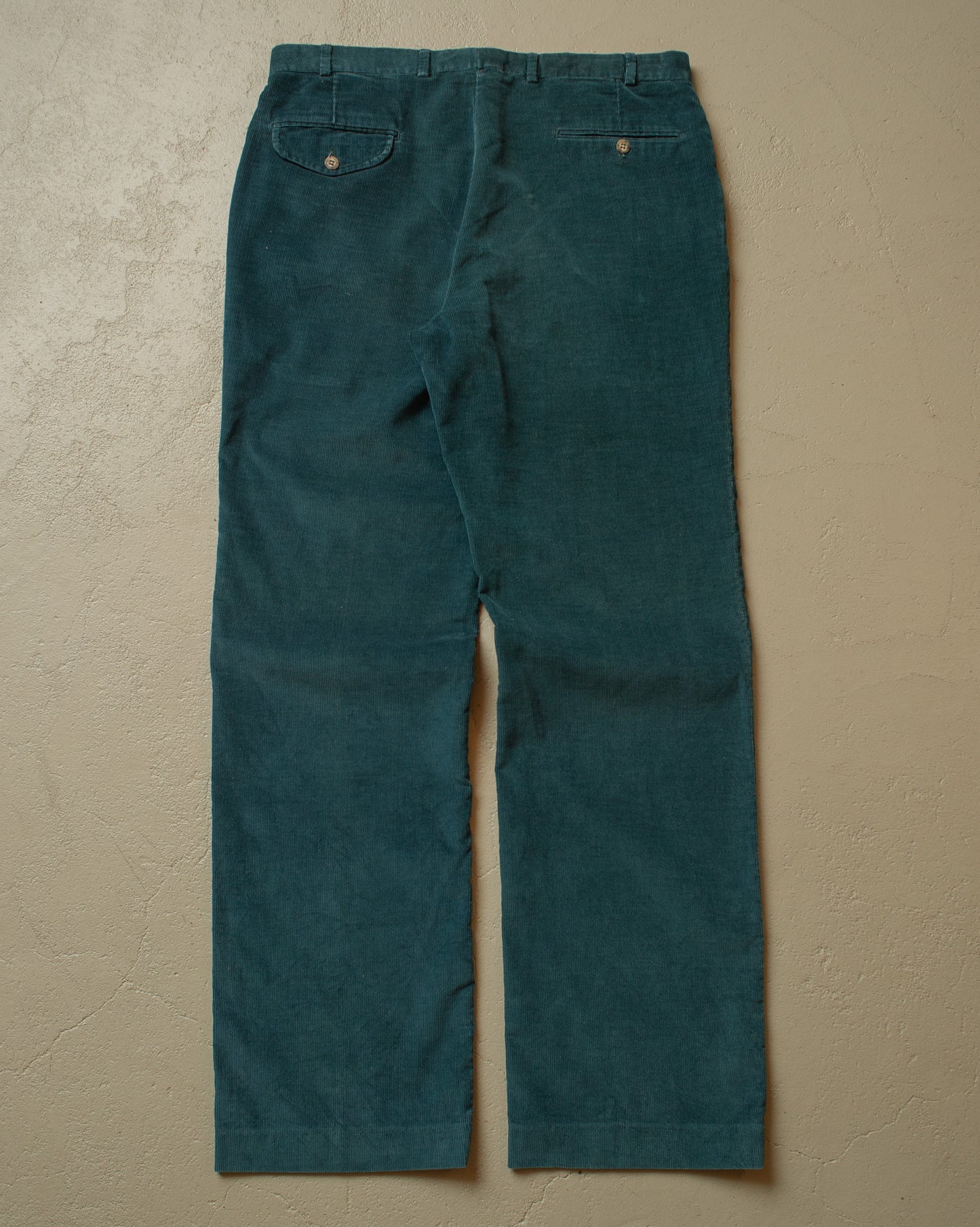1980s Hanover Square Corduroy Pants turquoise - W35 L35