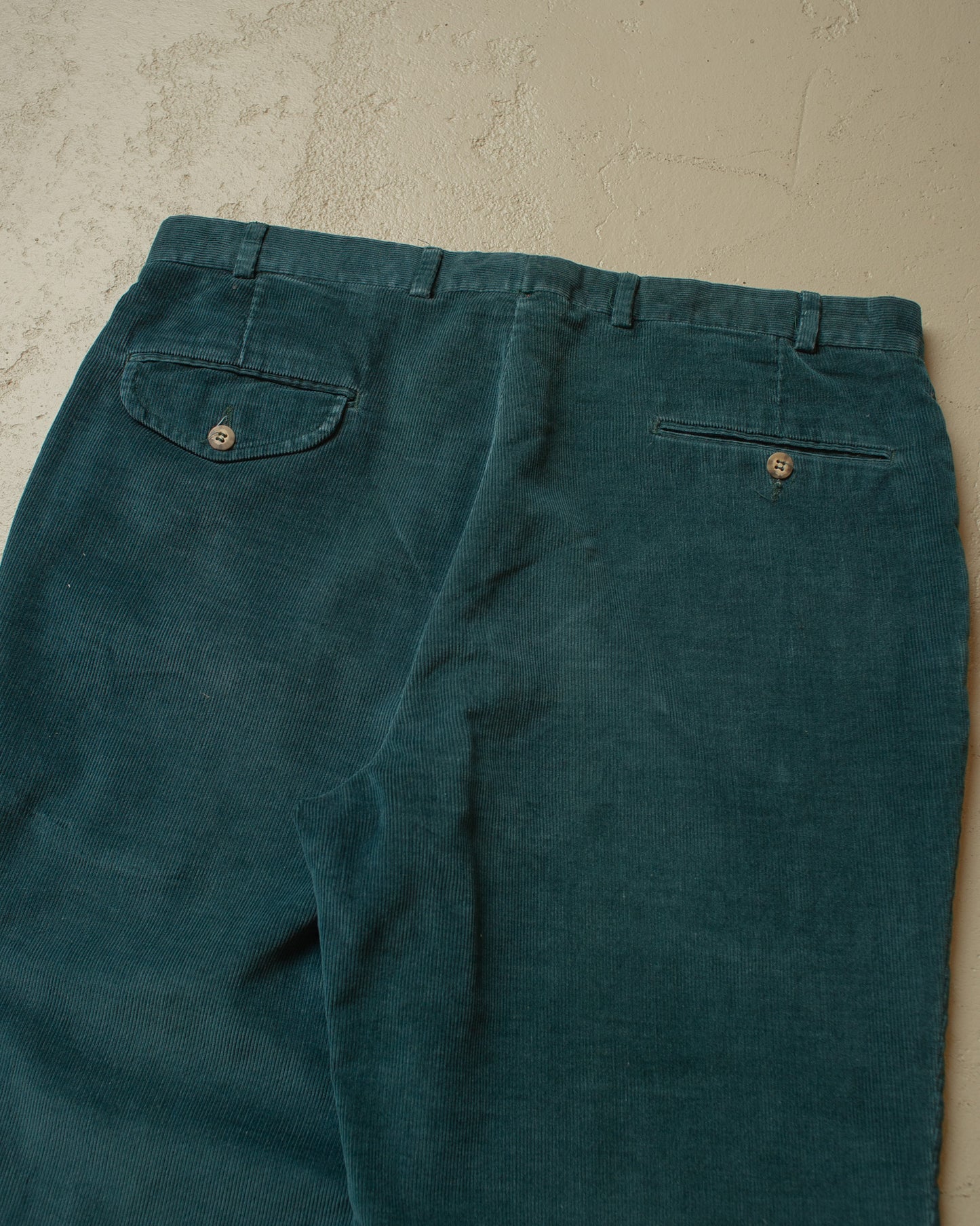 1980s Hanover Square Corduroy Pants turquoise - W35 L35