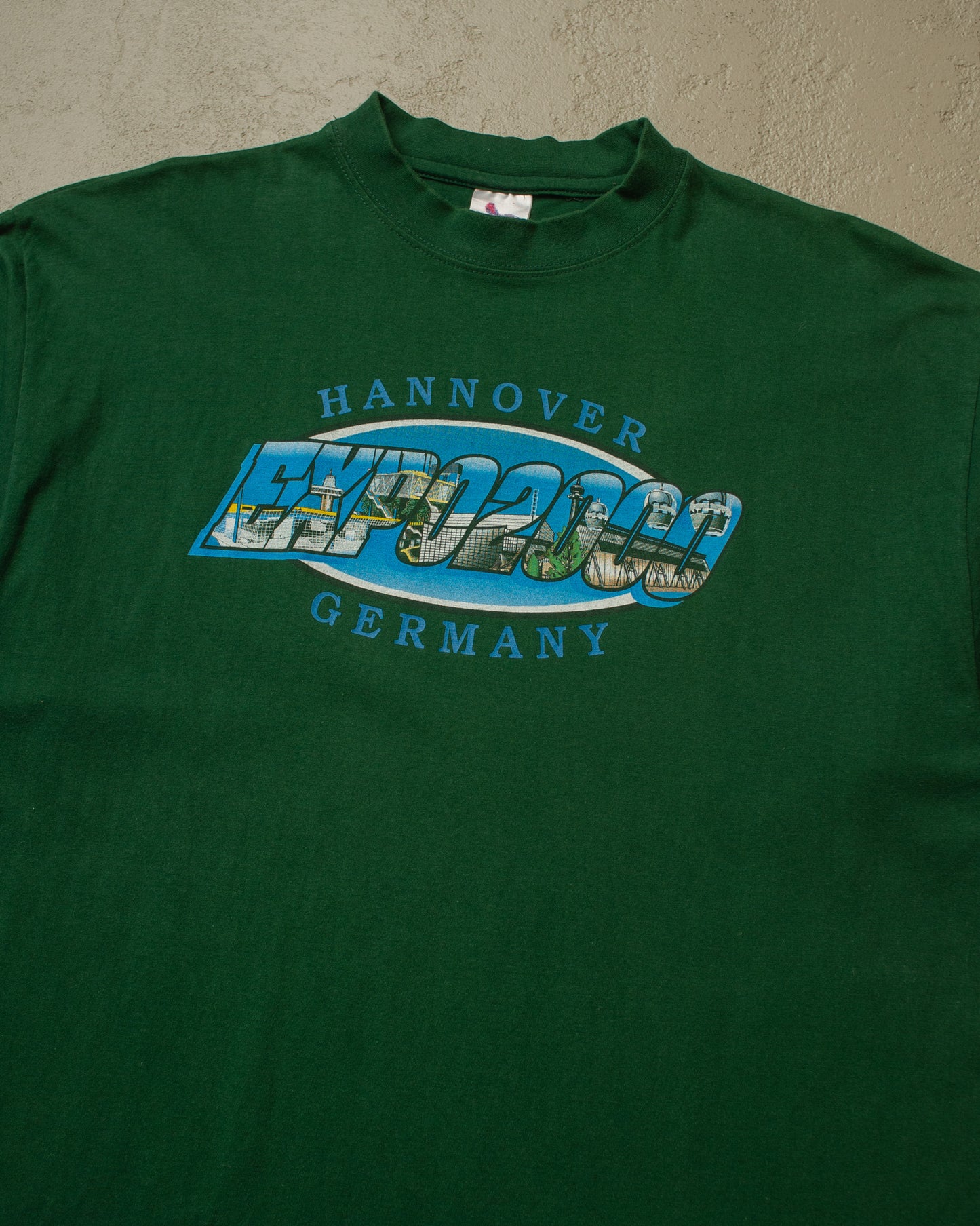 2000 Expo Hannover T-shirt green - L/XL