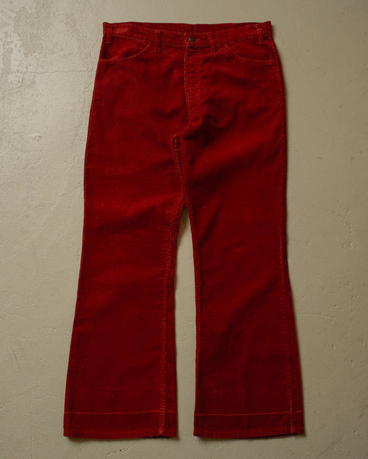 1977 Levi´s 546 Corduroy Flared Pants burgundy - 36x33