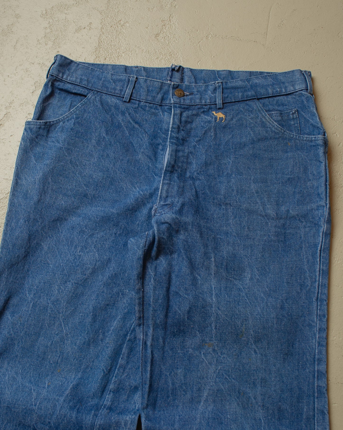 1980s Camel Flared Jeans - W34 L30