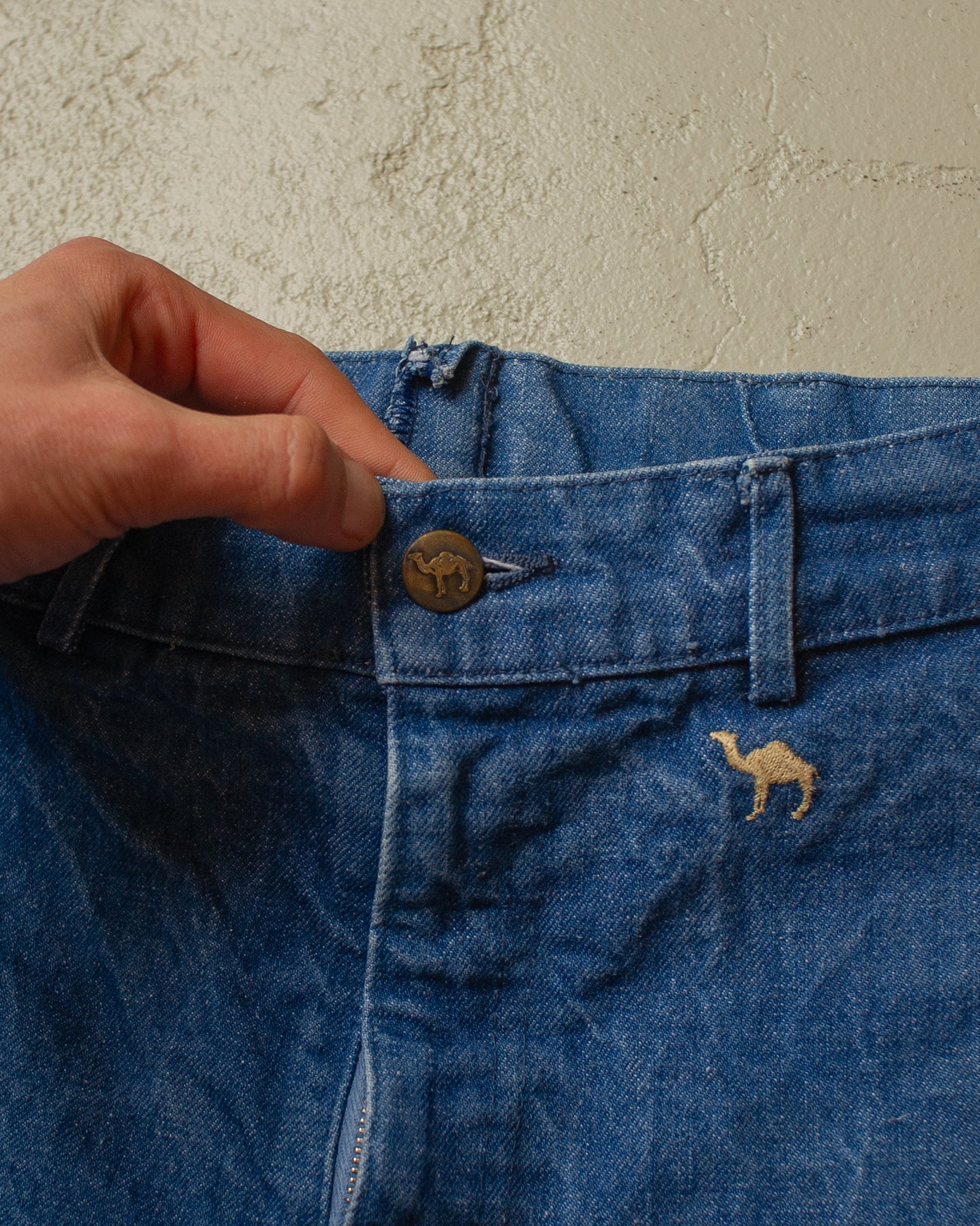 1980s Camel Flared Jeans - W34 L30