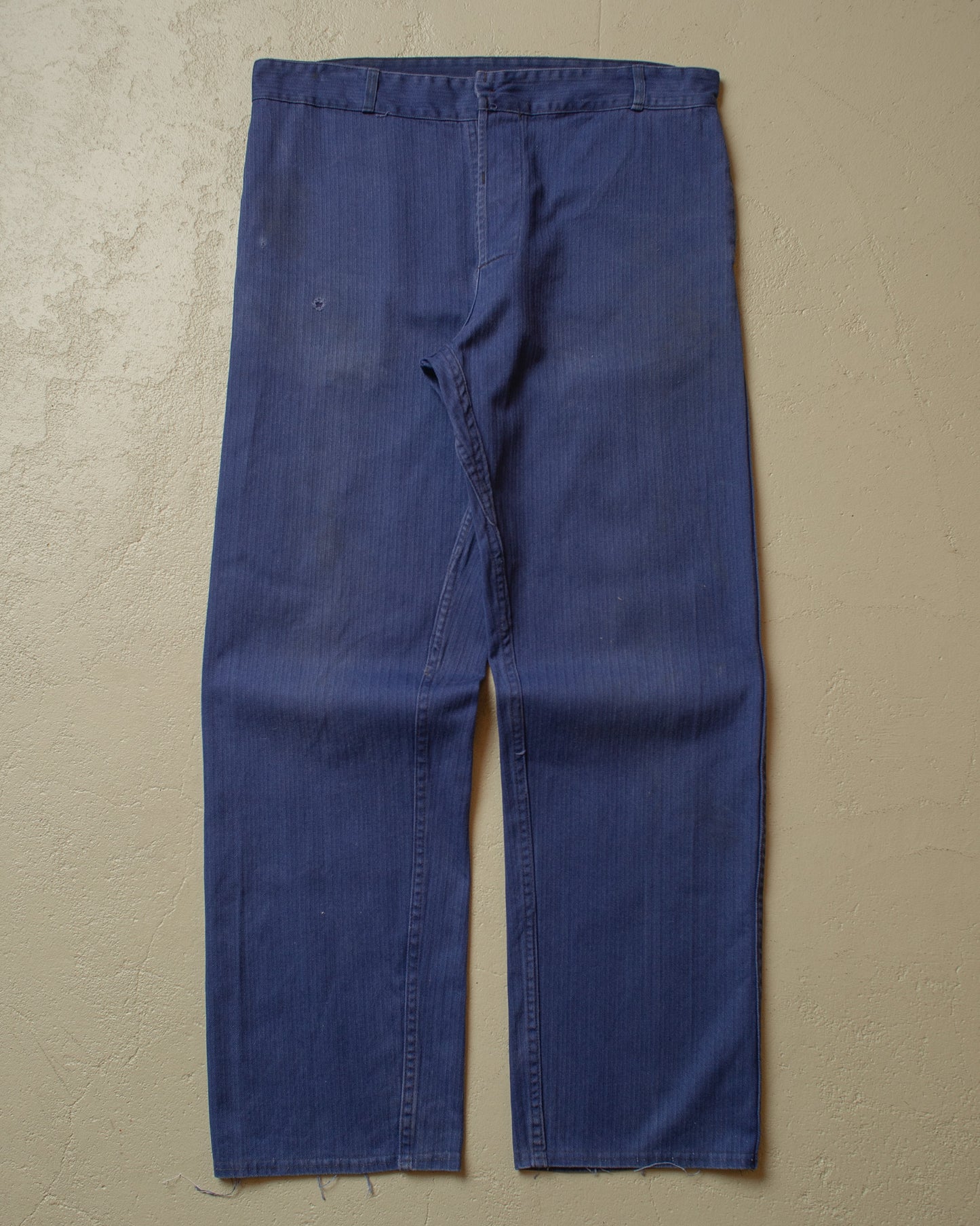 1970s pinstripe Workwear Pants navyblue - W34 L30