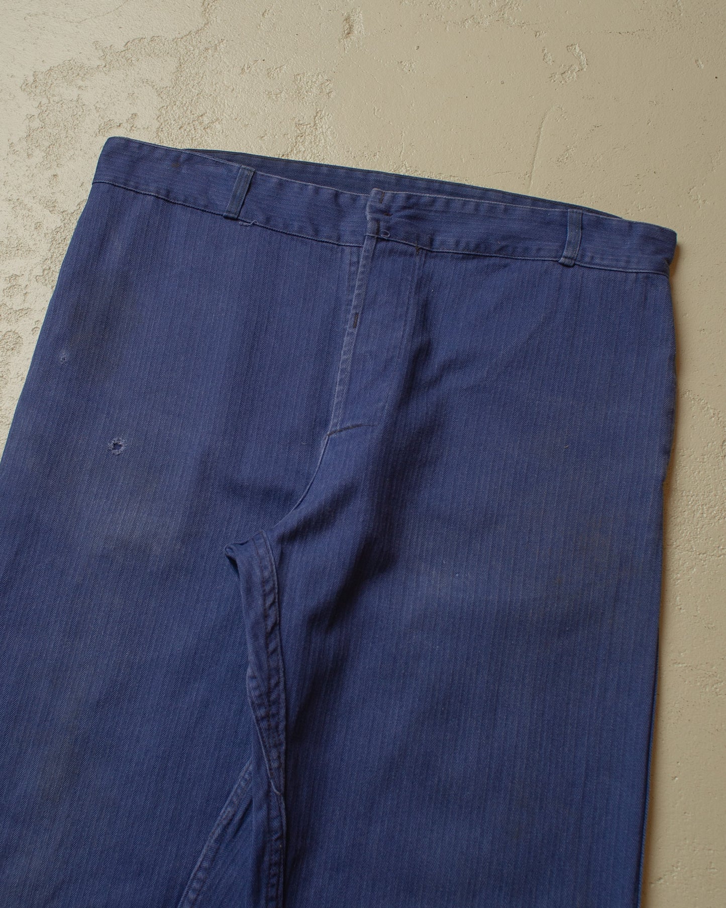 1970s pinstripe Workwear Pants navyblue - W34 L30