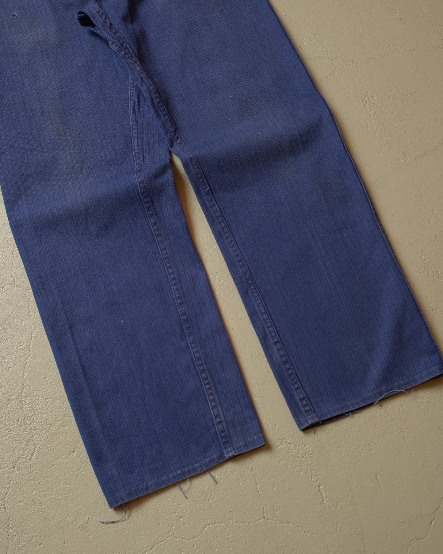 1970s pinstripe Workwear Pants navyblue - W34 L30